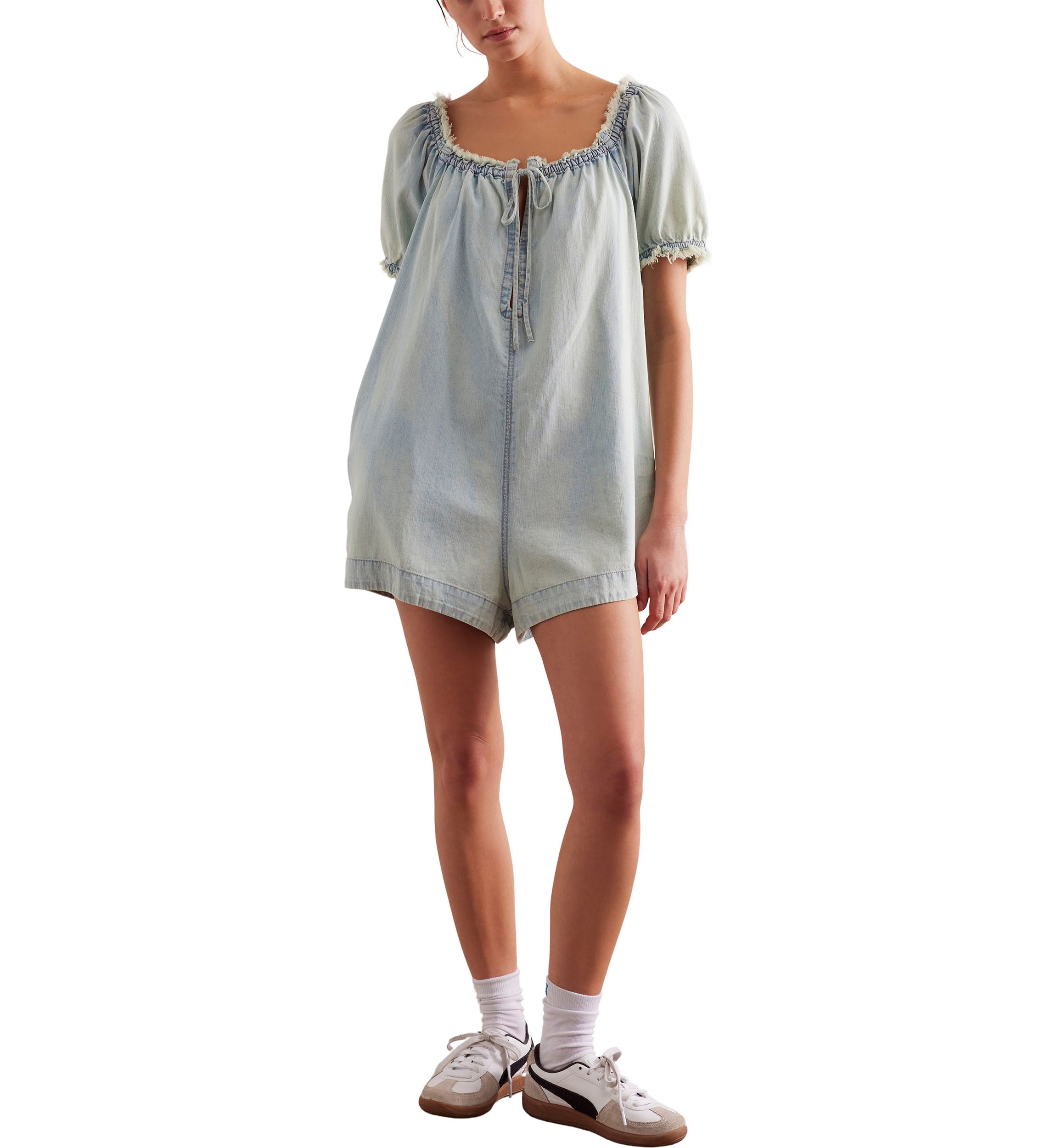We the Free Daisy Denim Babydoll Romper