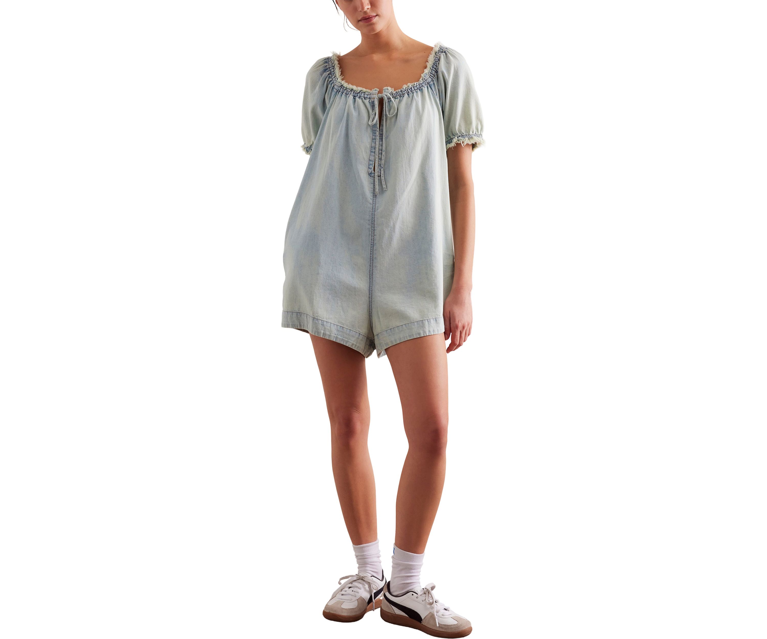 We the Free Daisy Denim Babydoll Romper