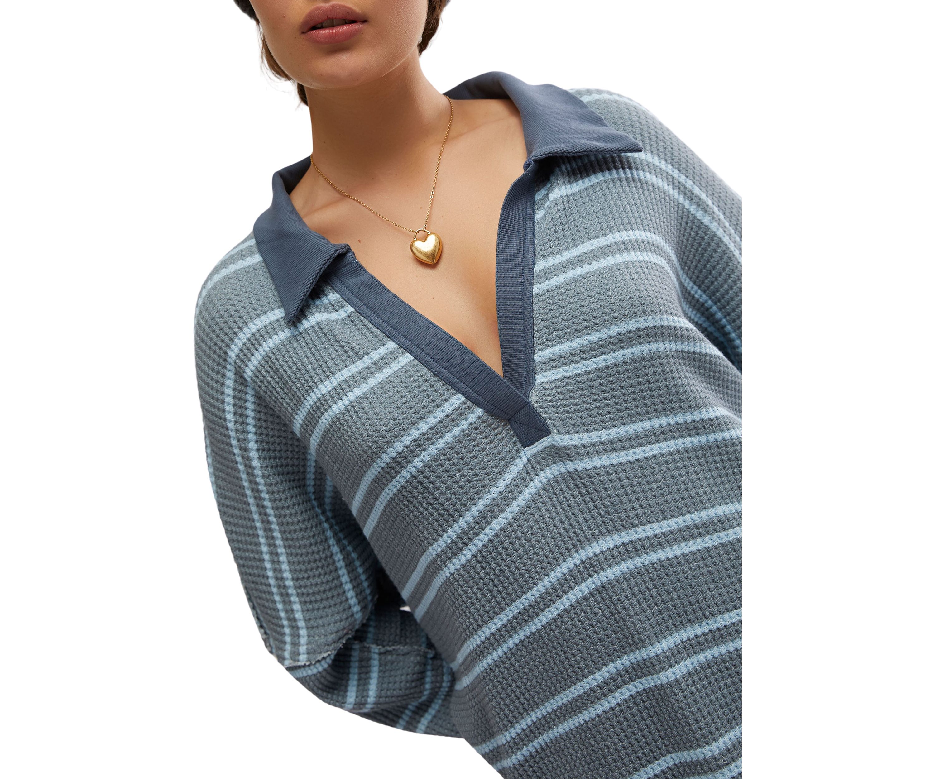 We The Free Striped Travis Polo