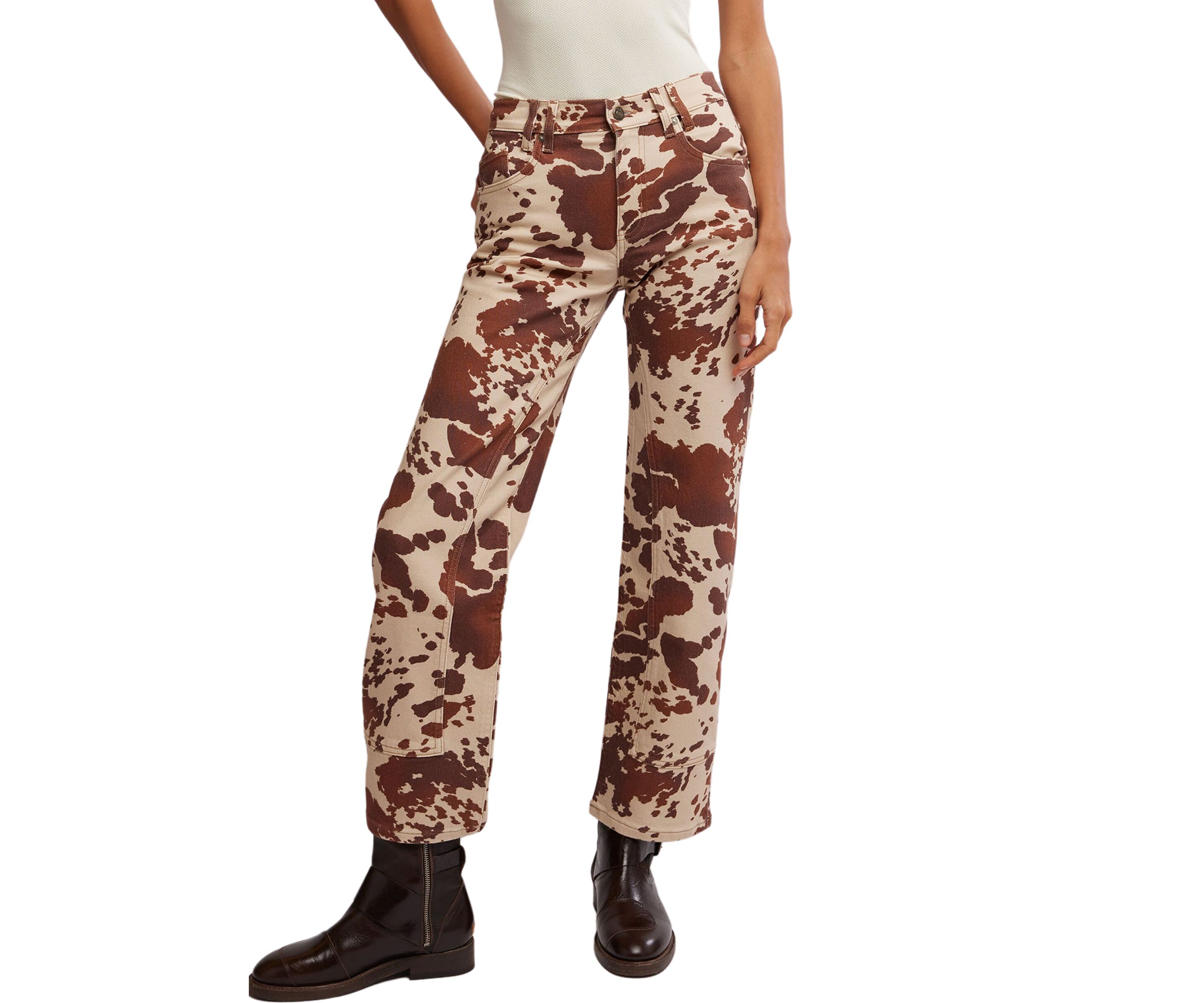 We the Free Risk Taker Mid Rise Printed Jeans
