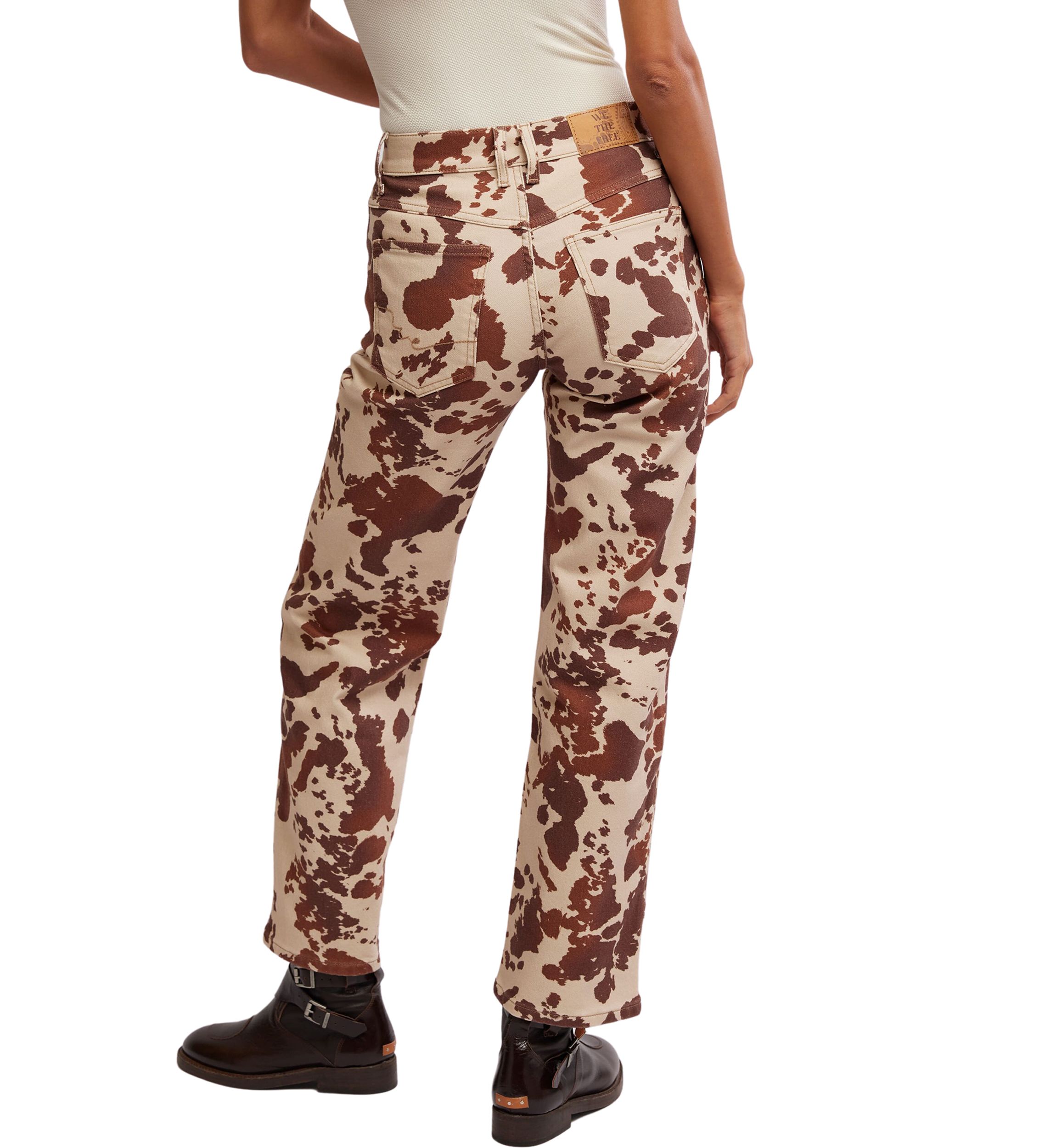 We the Free Risk Taker Mid Rise Printed Jeans