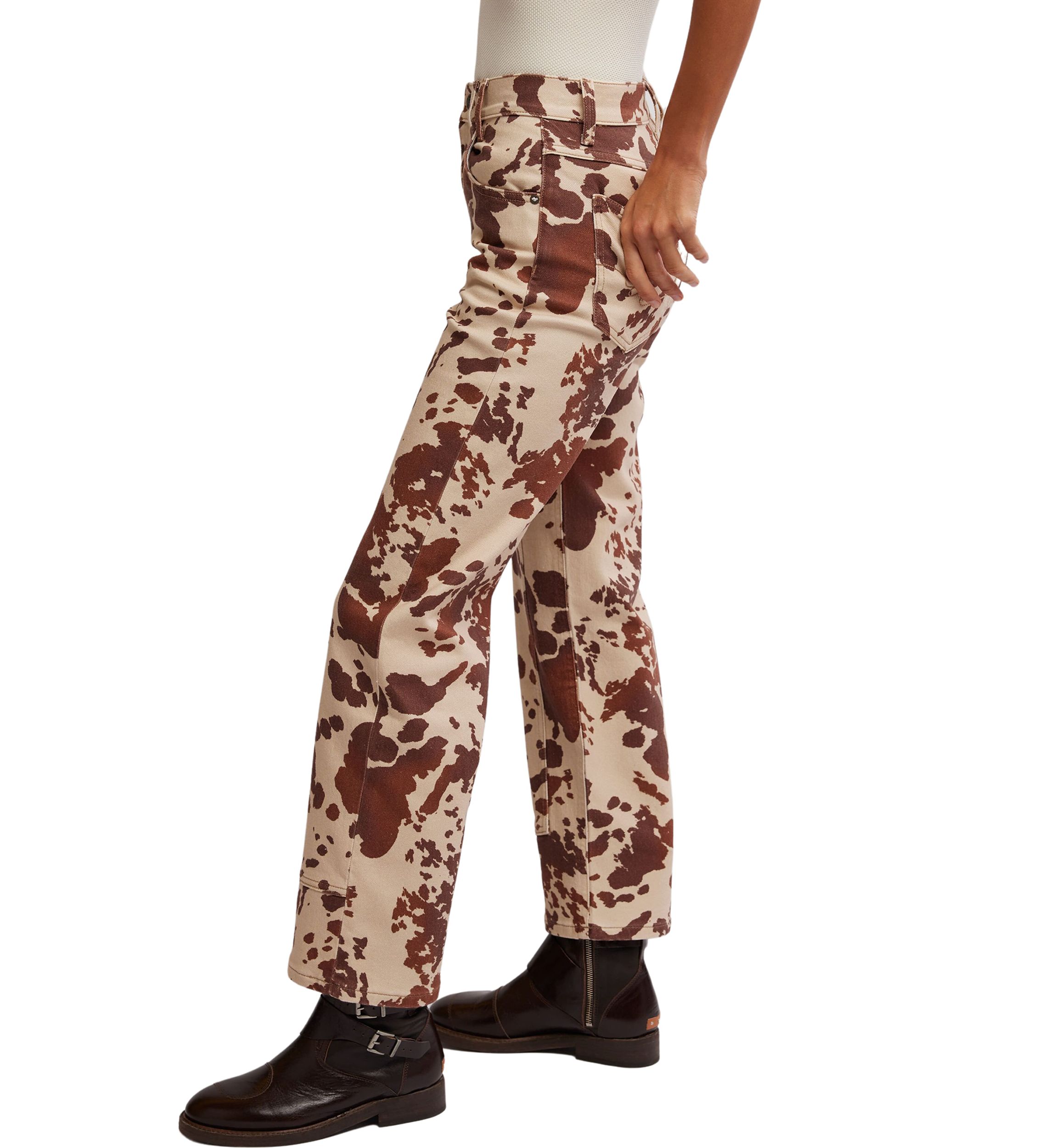 We the Free Risk Taker Mid Rise Printed Jeans