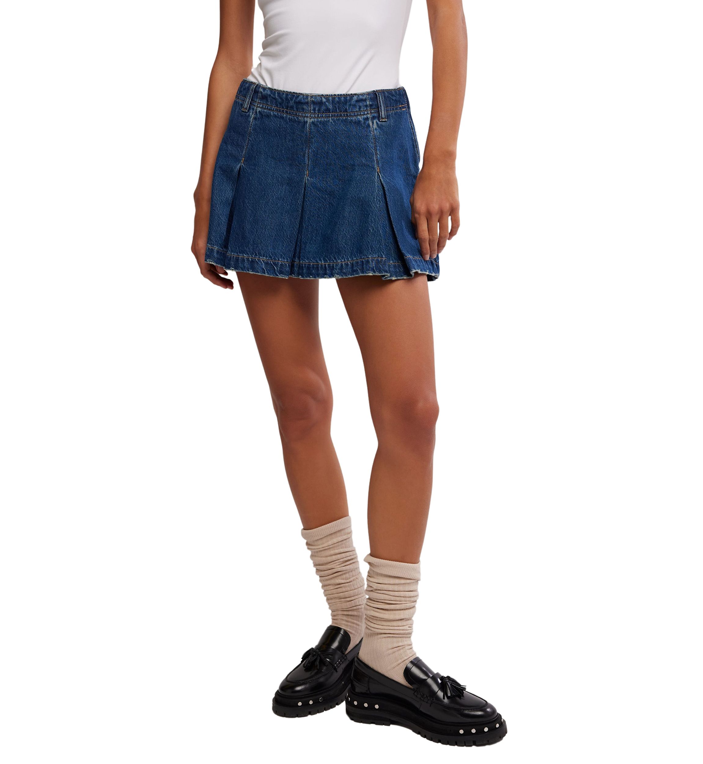 We the Free Madison Ave Denim Mini Skirt