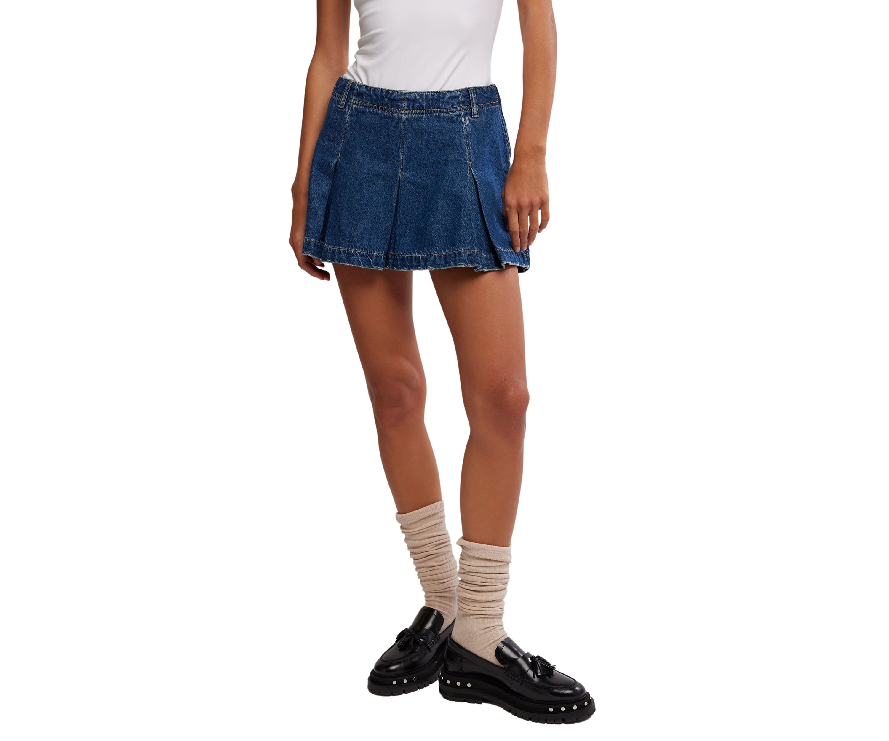 We the Free Madison Ave Denim Mini Skirt