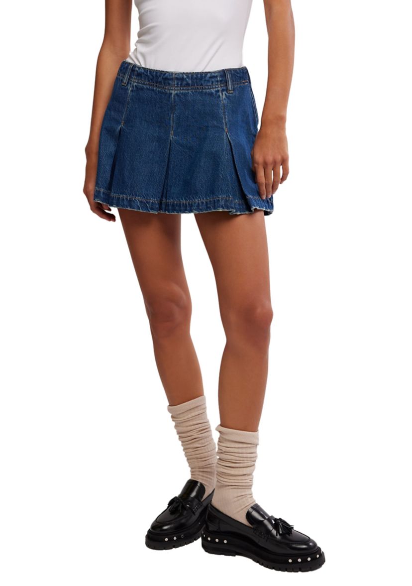 We the Free Madison Ave Denim Mini Skirt