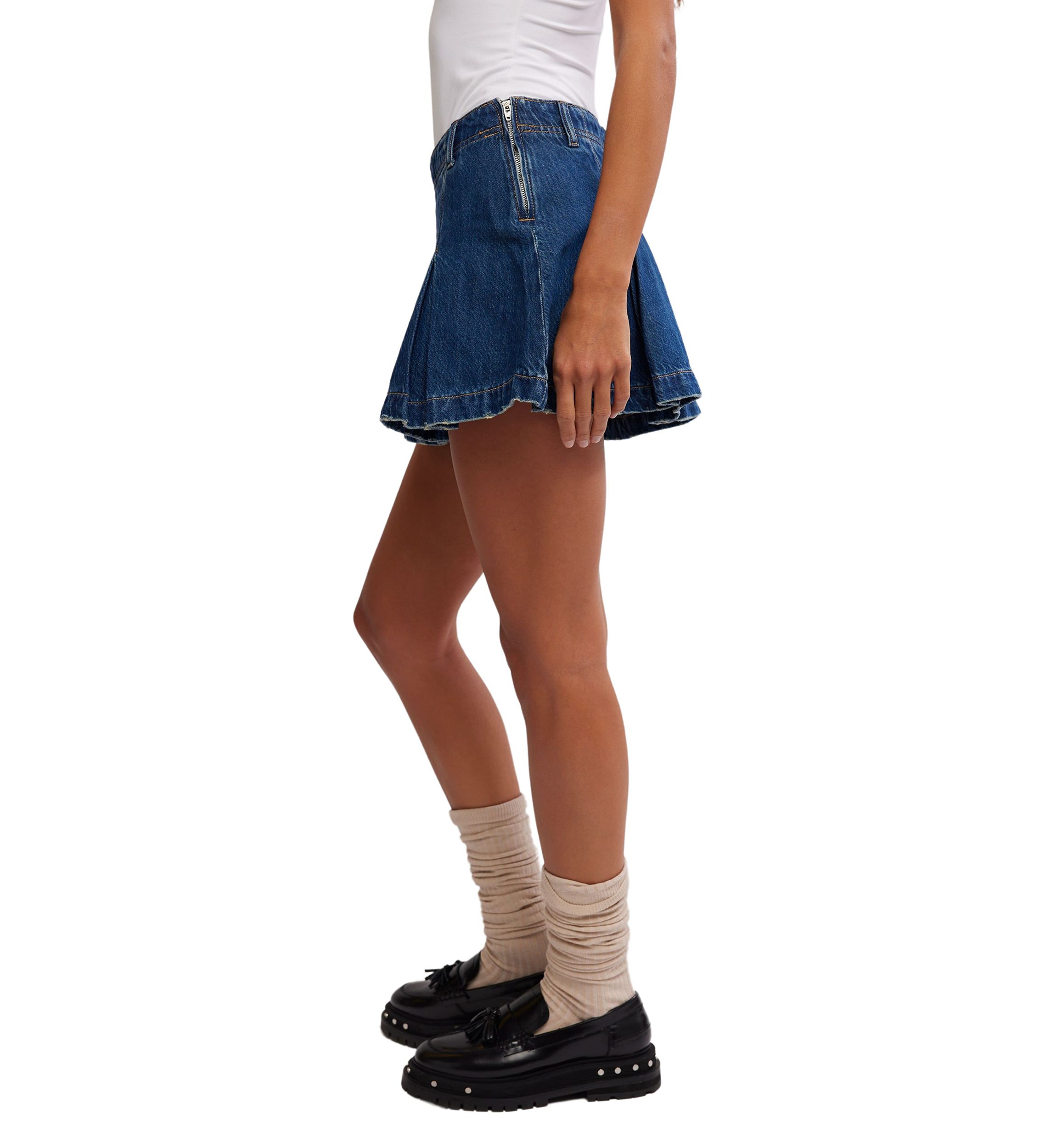 We the Free Madison Ave Denim Mini Skirt