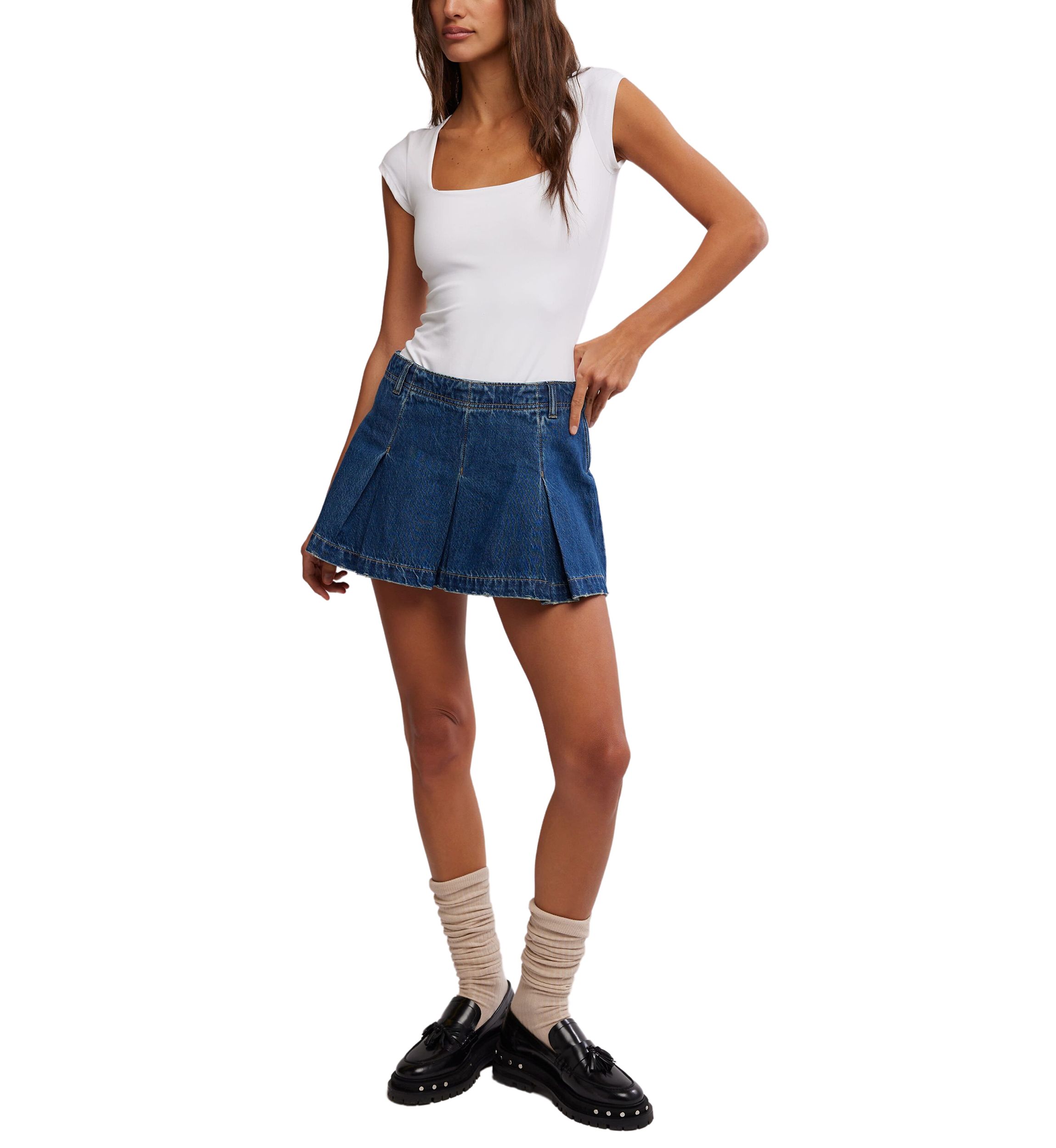 We the Free Madison Ave Denim Mini Skirt