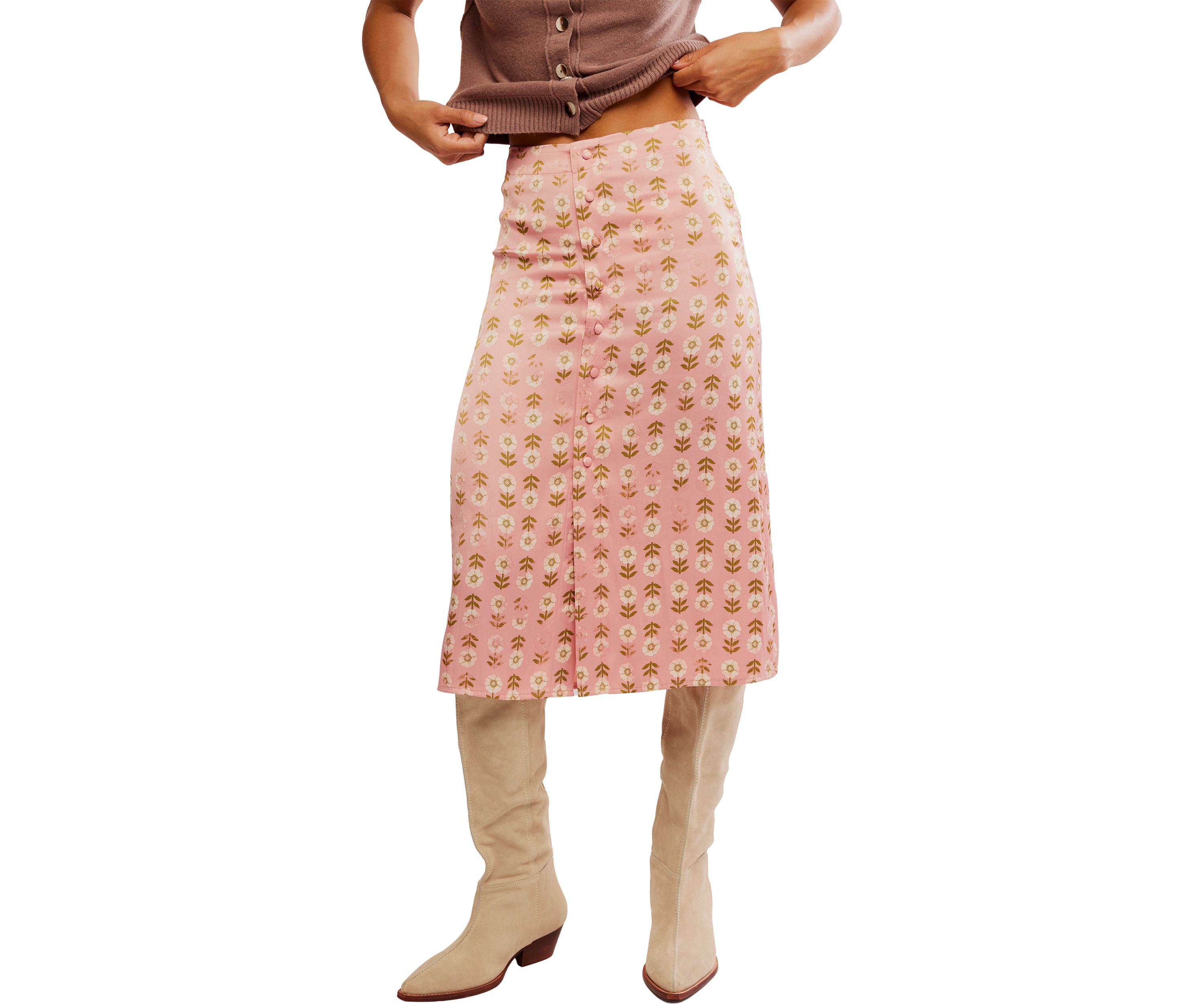Analise Printed Midi Skirt