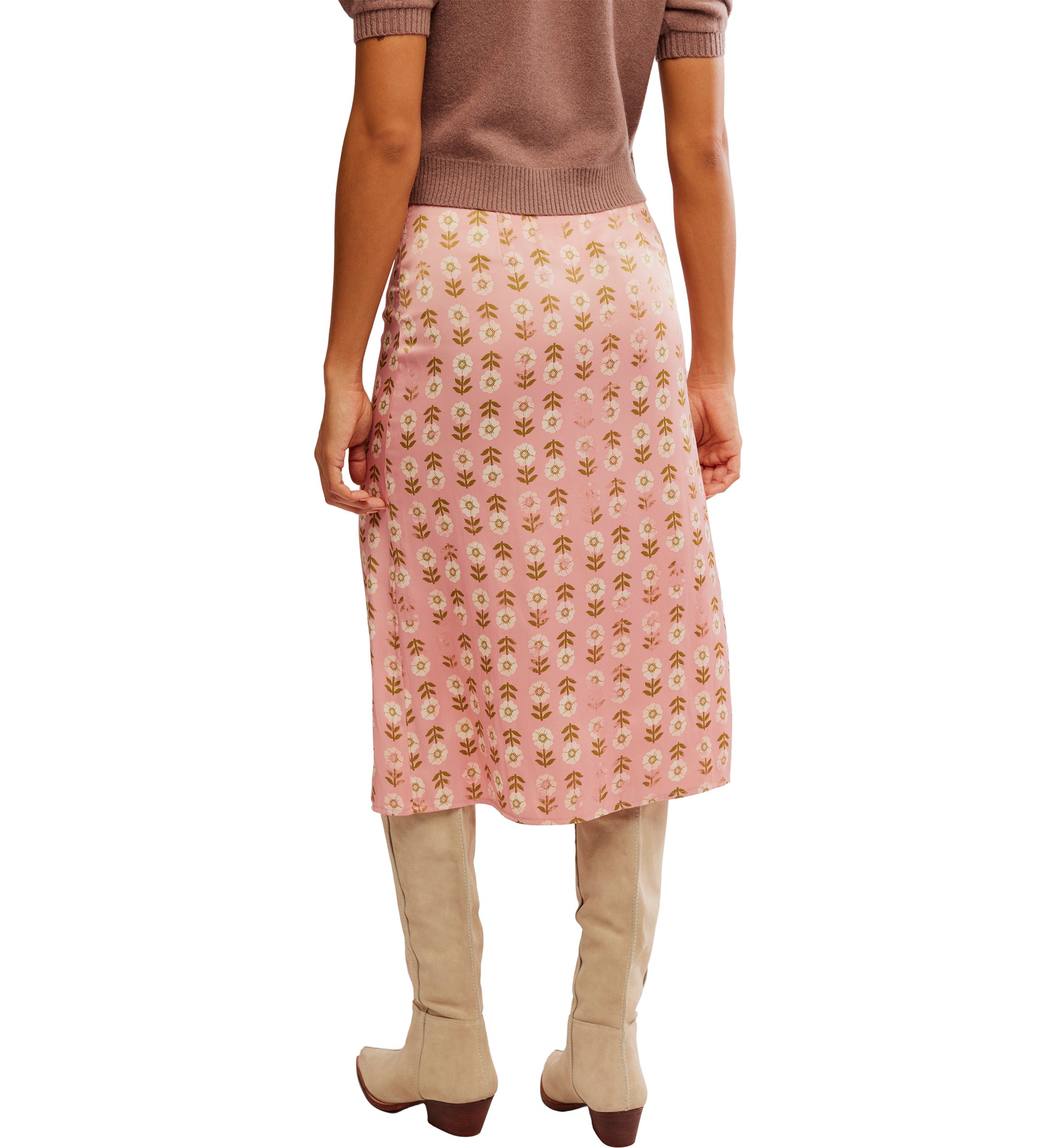 Analise Printed Midi Skirt