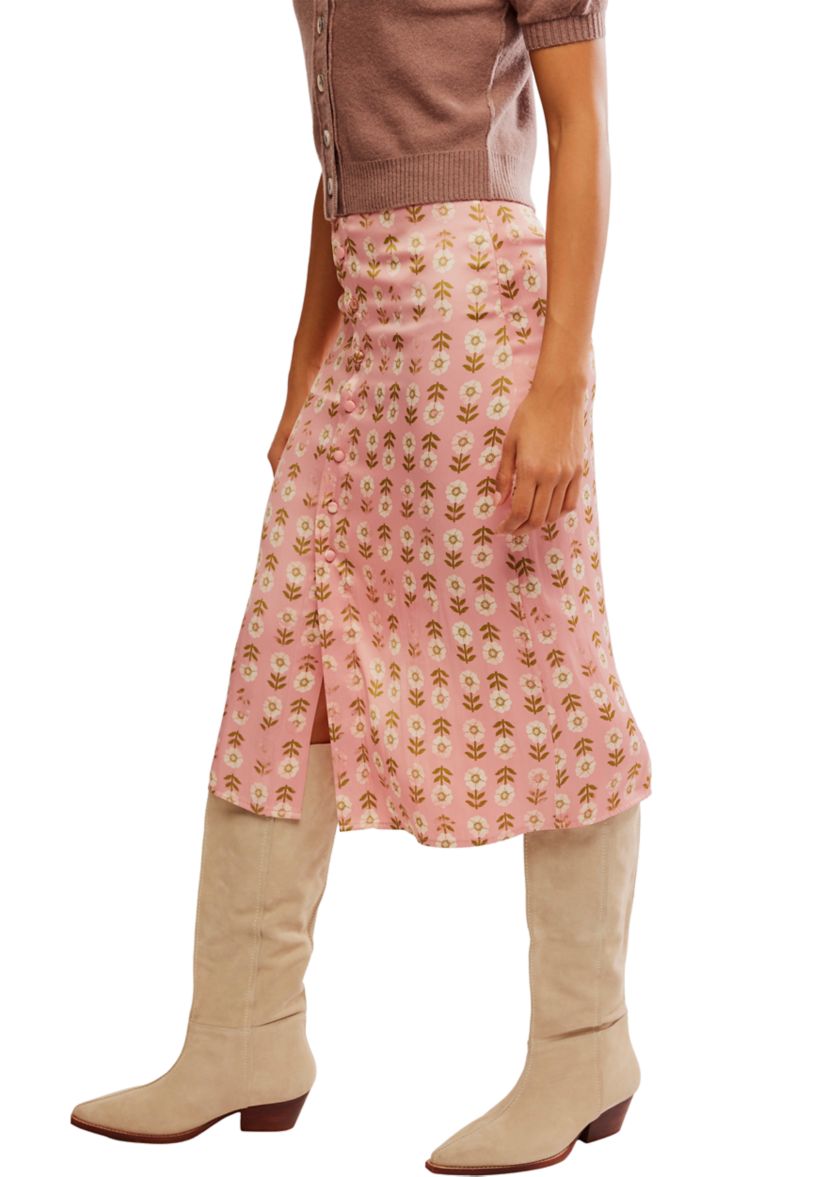 Analise Printed Midi Skirt