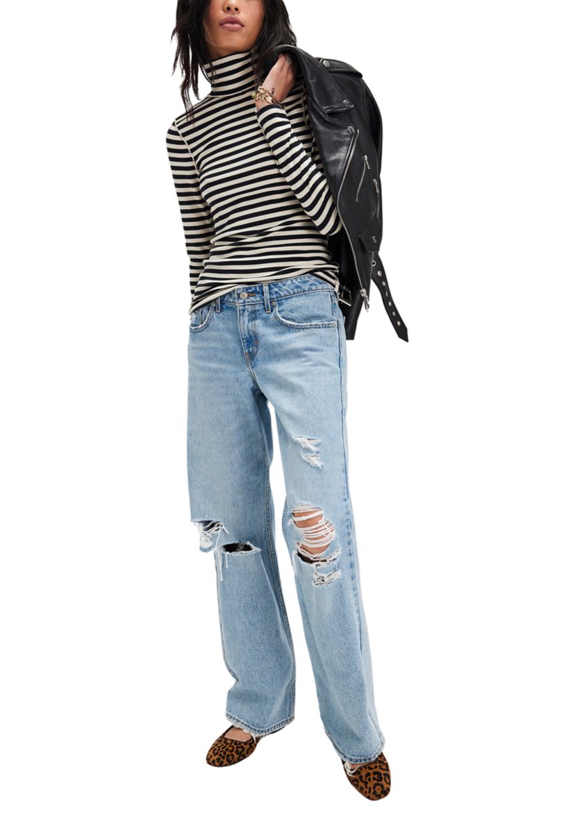 We The Free Good Good Stripe Turtleneck