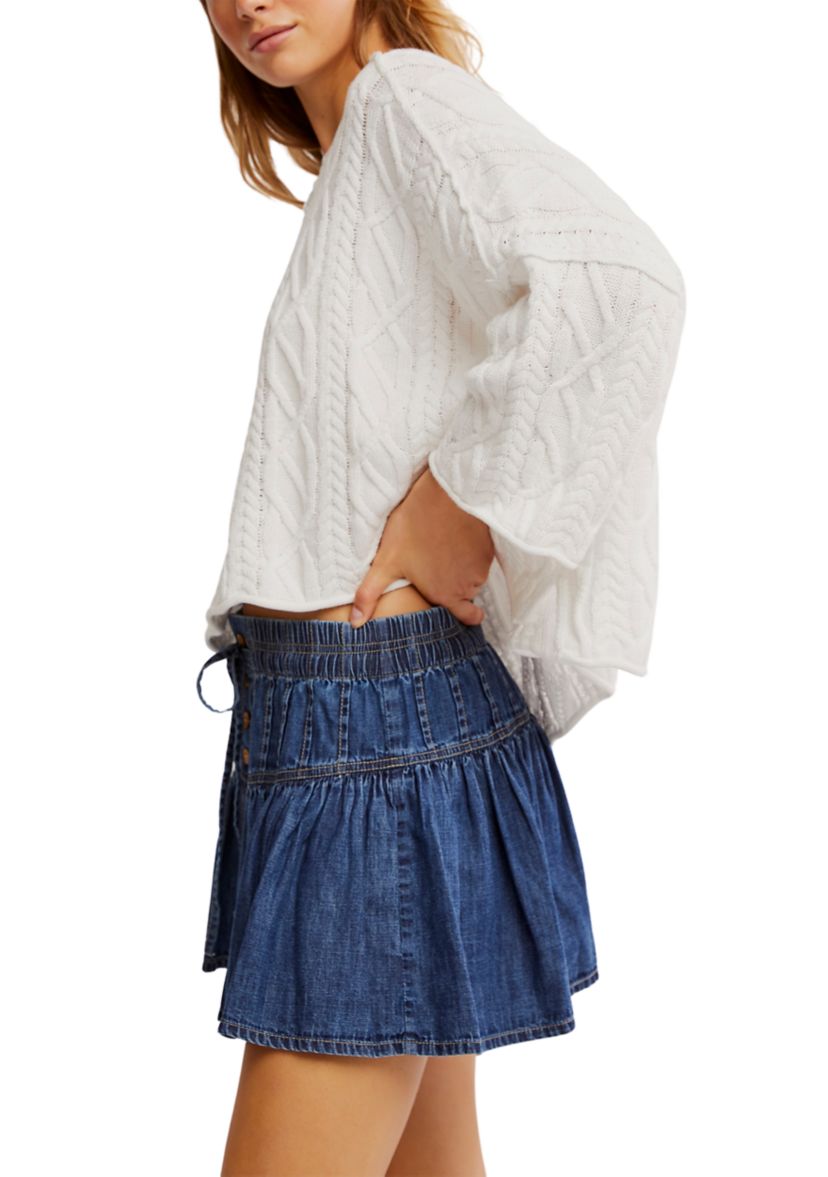 We The Free Roselle Denim Mini Skirt