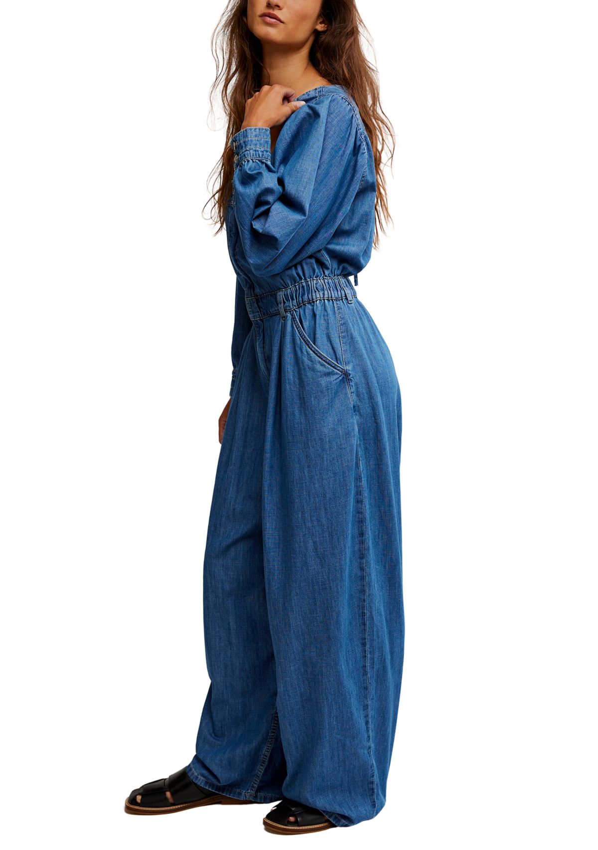 We The Free Clara Denim Jumpsuit