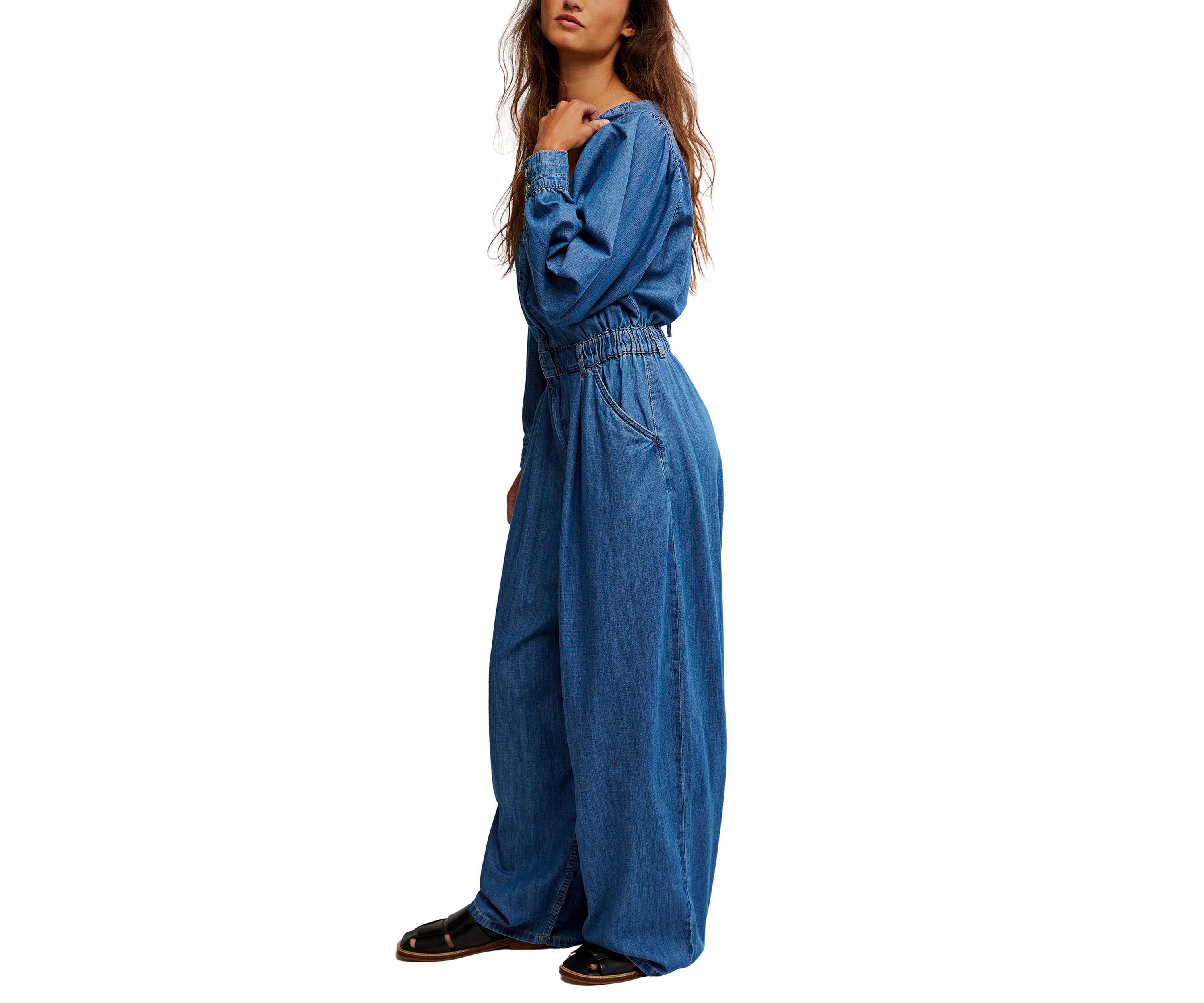 We The Free Clara Denim Jumpsuit