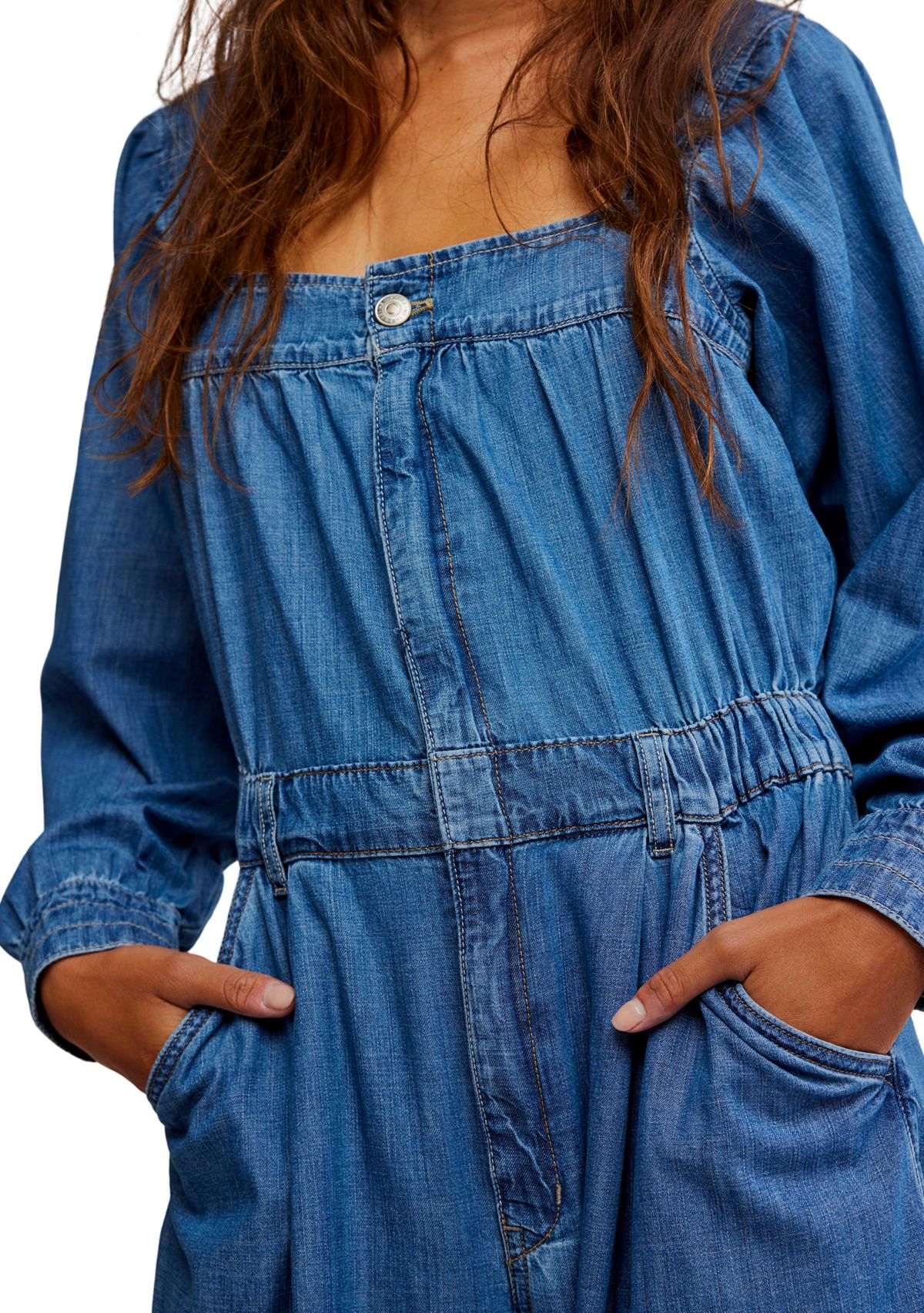 We The Free Clara Denim Jumpsuit