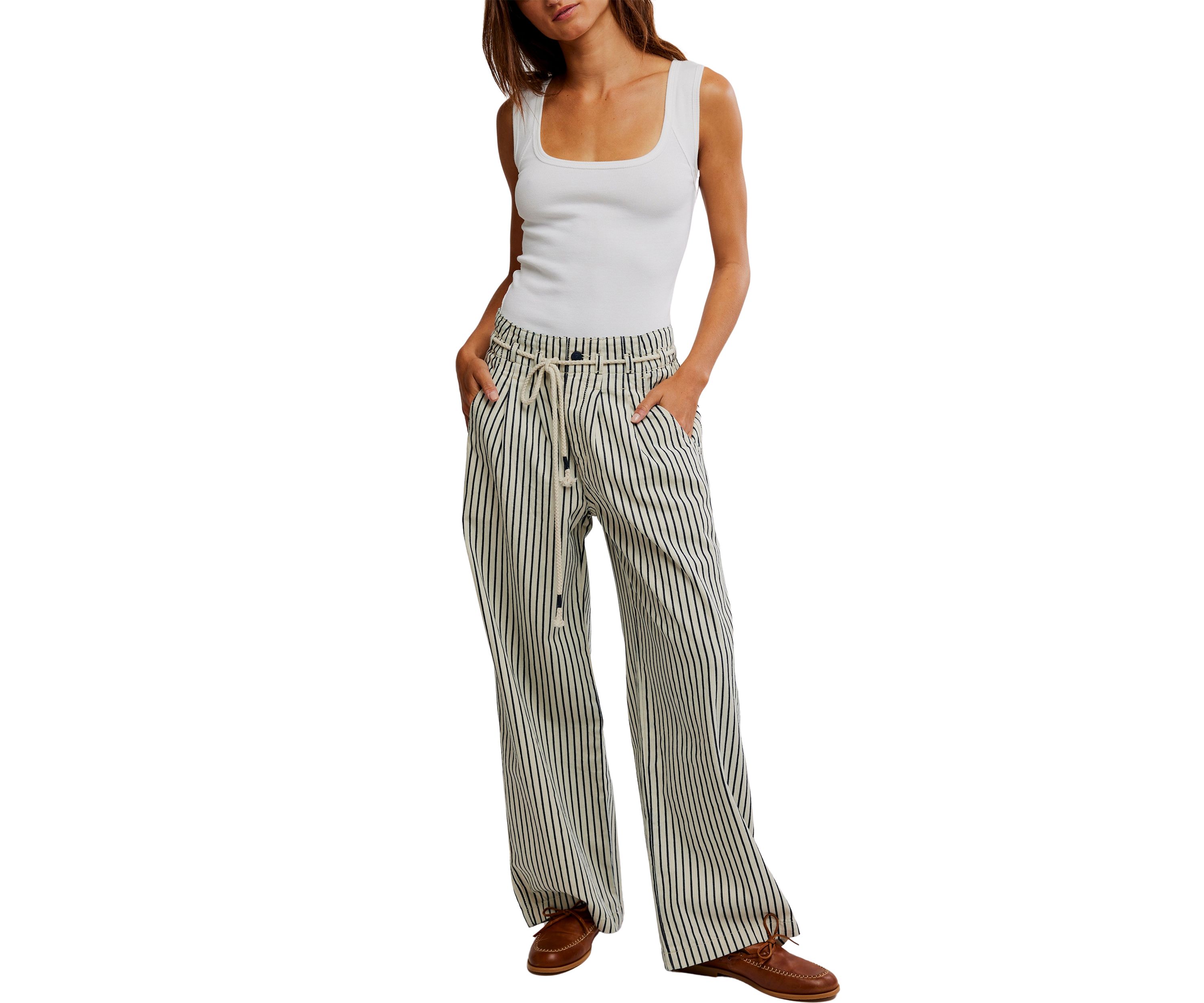 We the Free Dakota Cinched Railroad Pull On Jeans