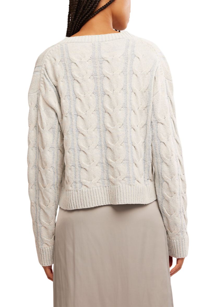 Washed Cable Knit Sweater