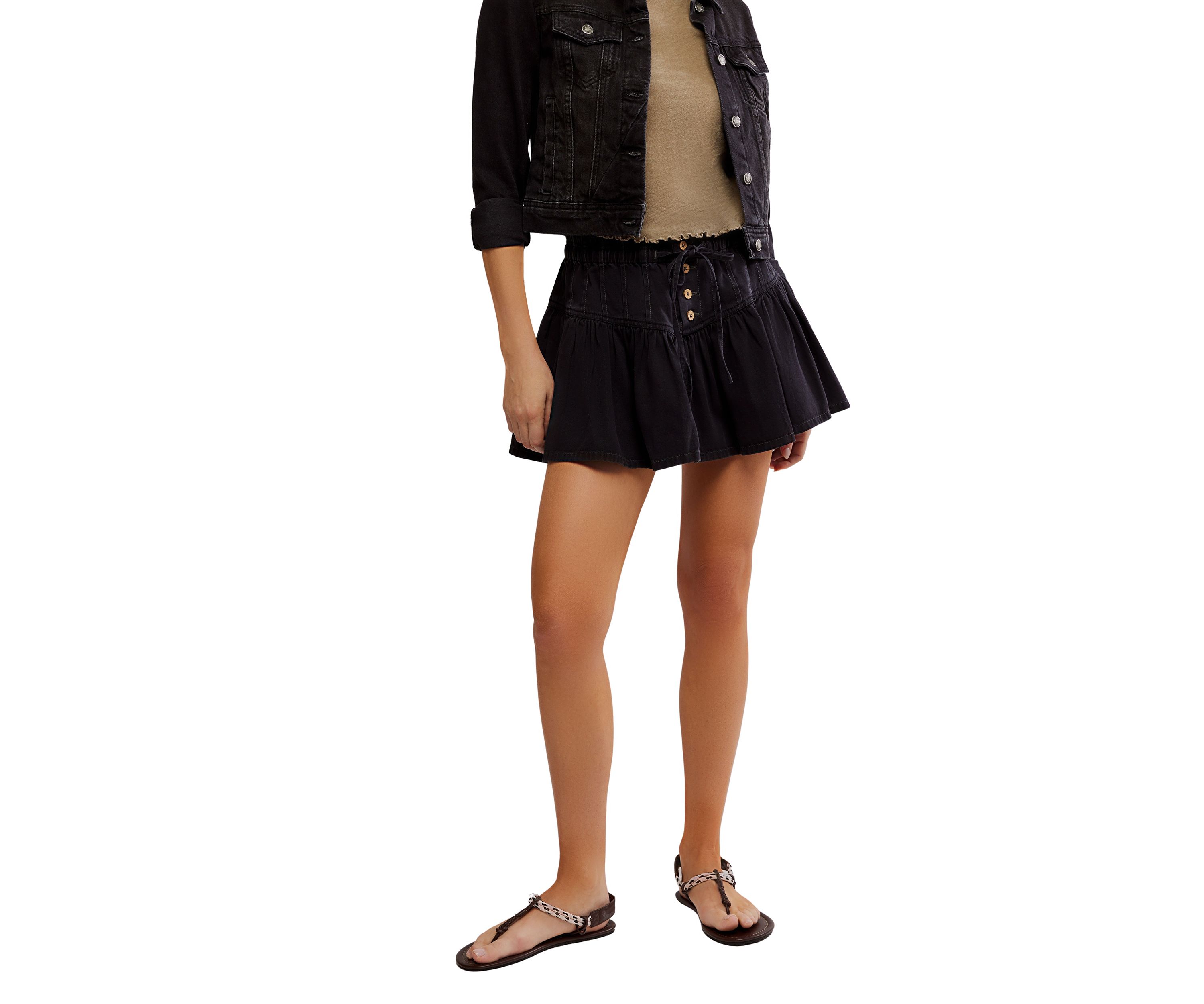 We The Free Roselle Denim Mini Skirt
