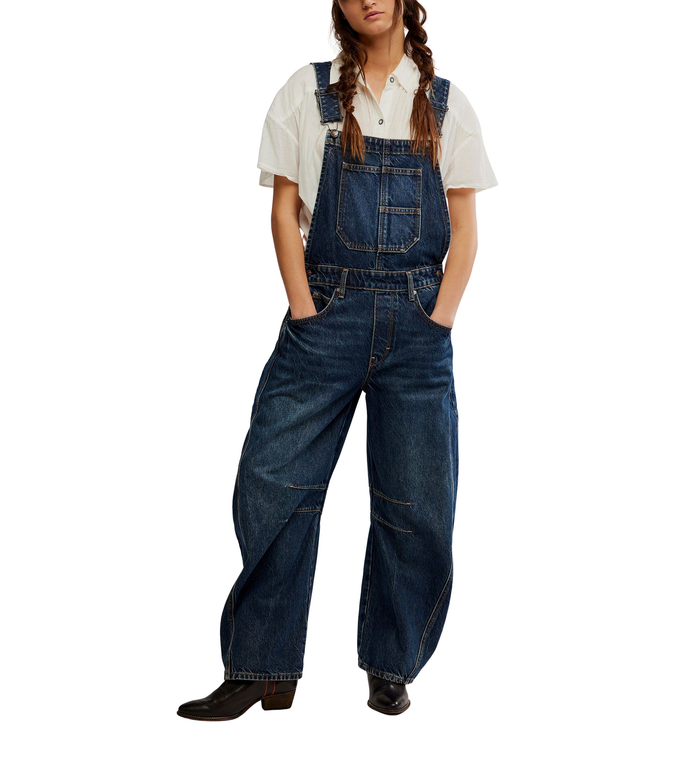 We The Free Good Luck Barrel Overalls