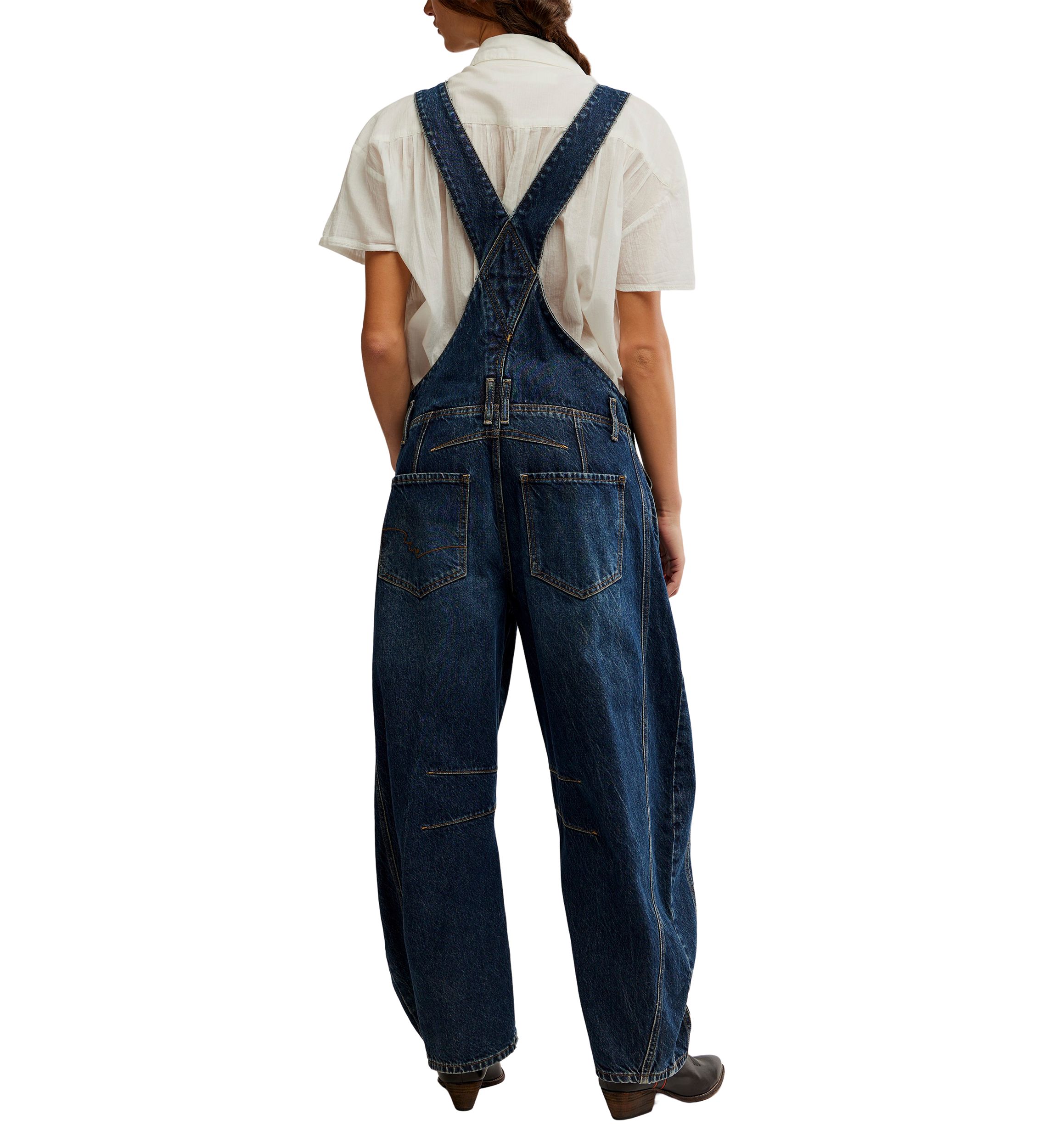 We The Free Good Luck Barrel Overalls