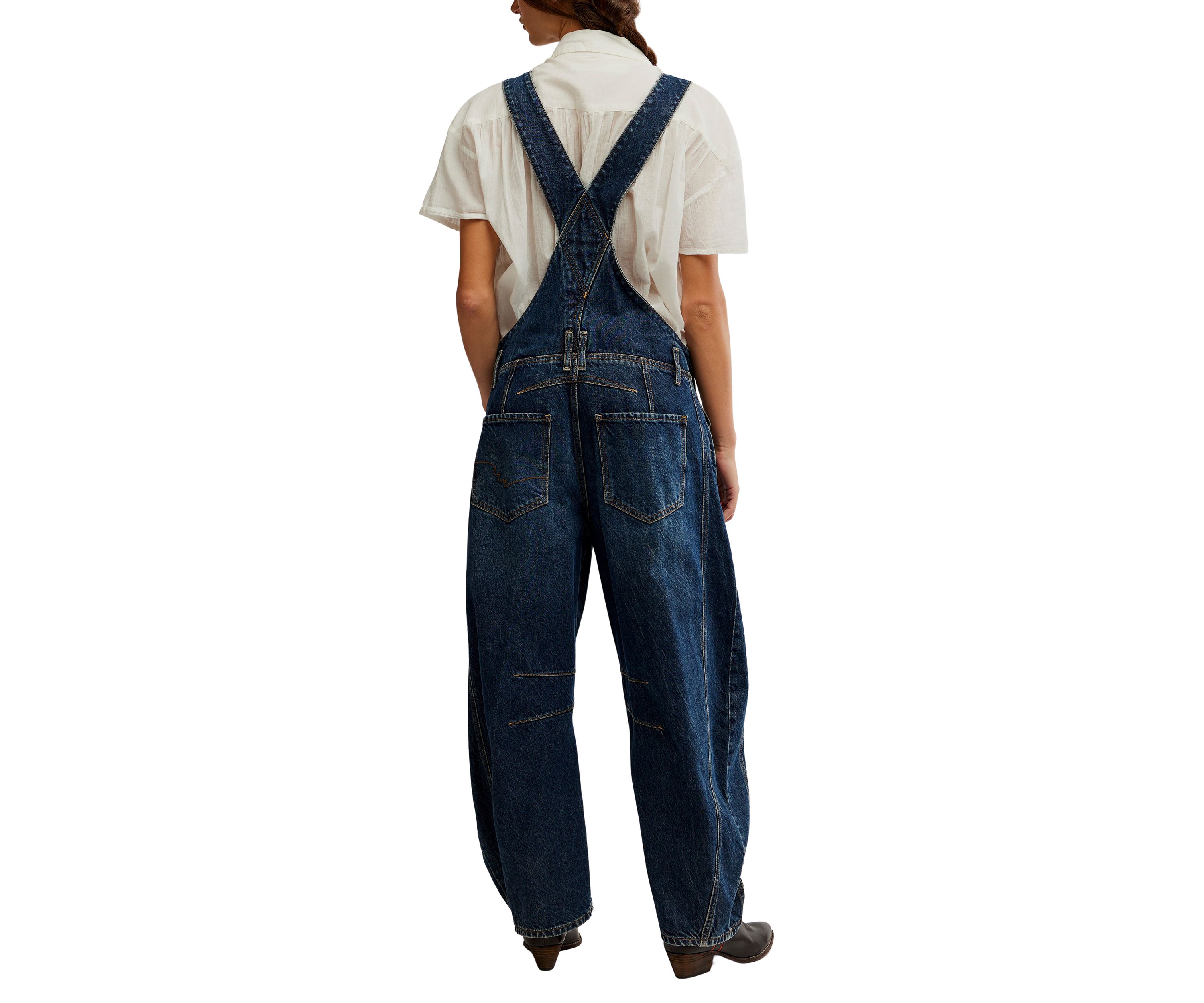 We The Free Good Luck Barrel Overalls