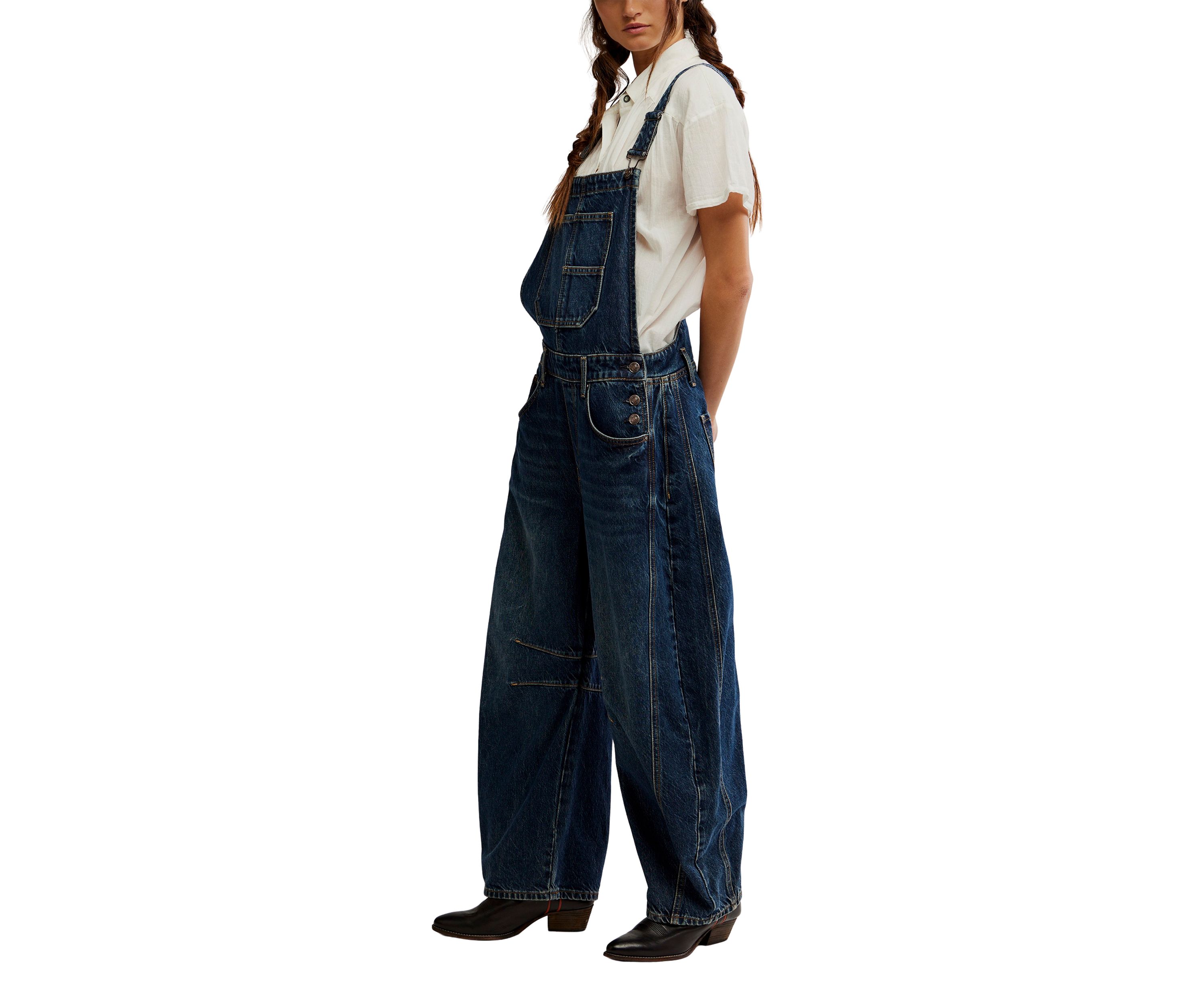 We The Free Good Luck Barrel Overalls