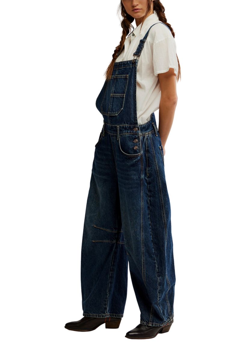 We The Free Good Luck Barrel Overalls