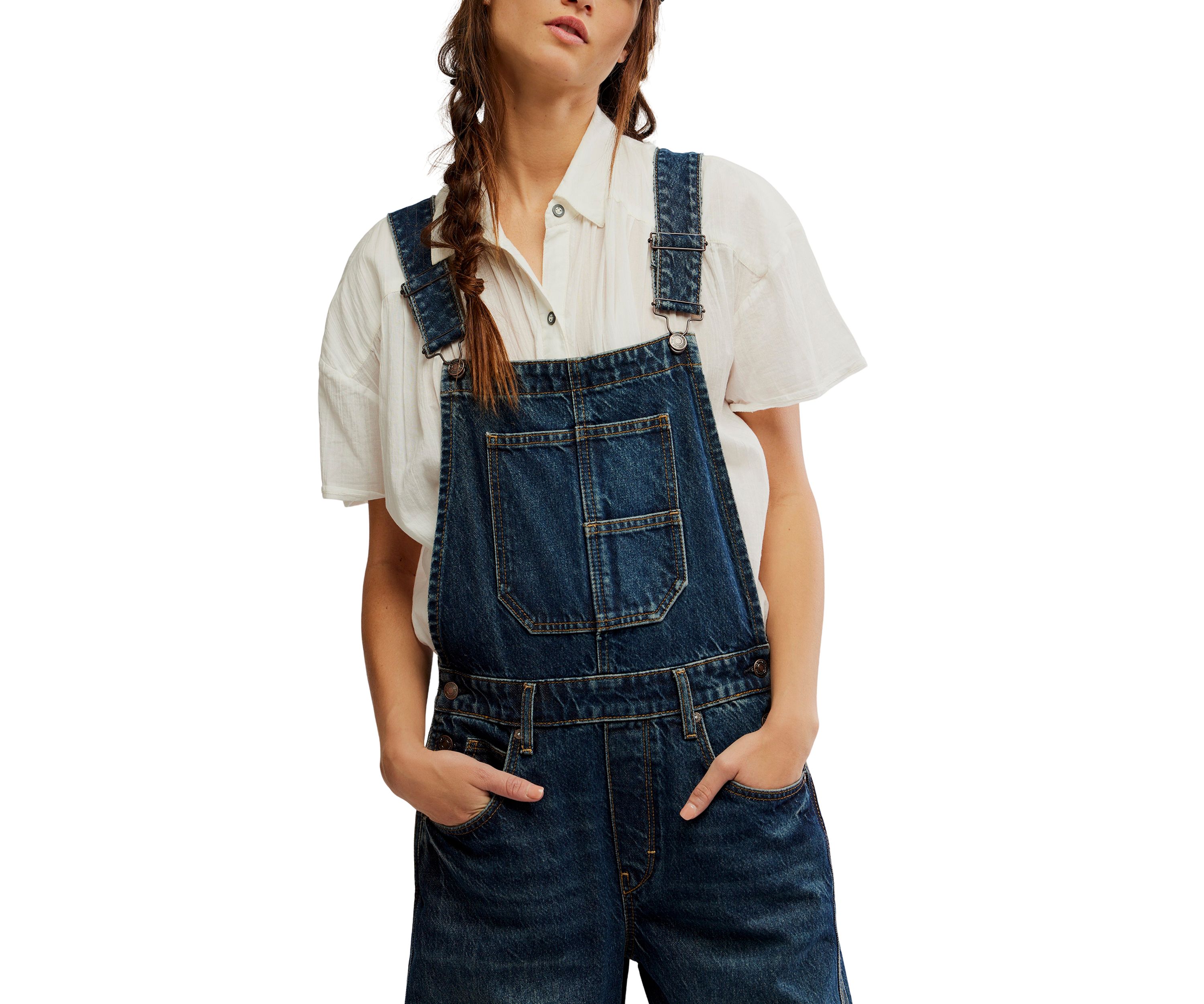We The Free Good Luck Barrel Overalls