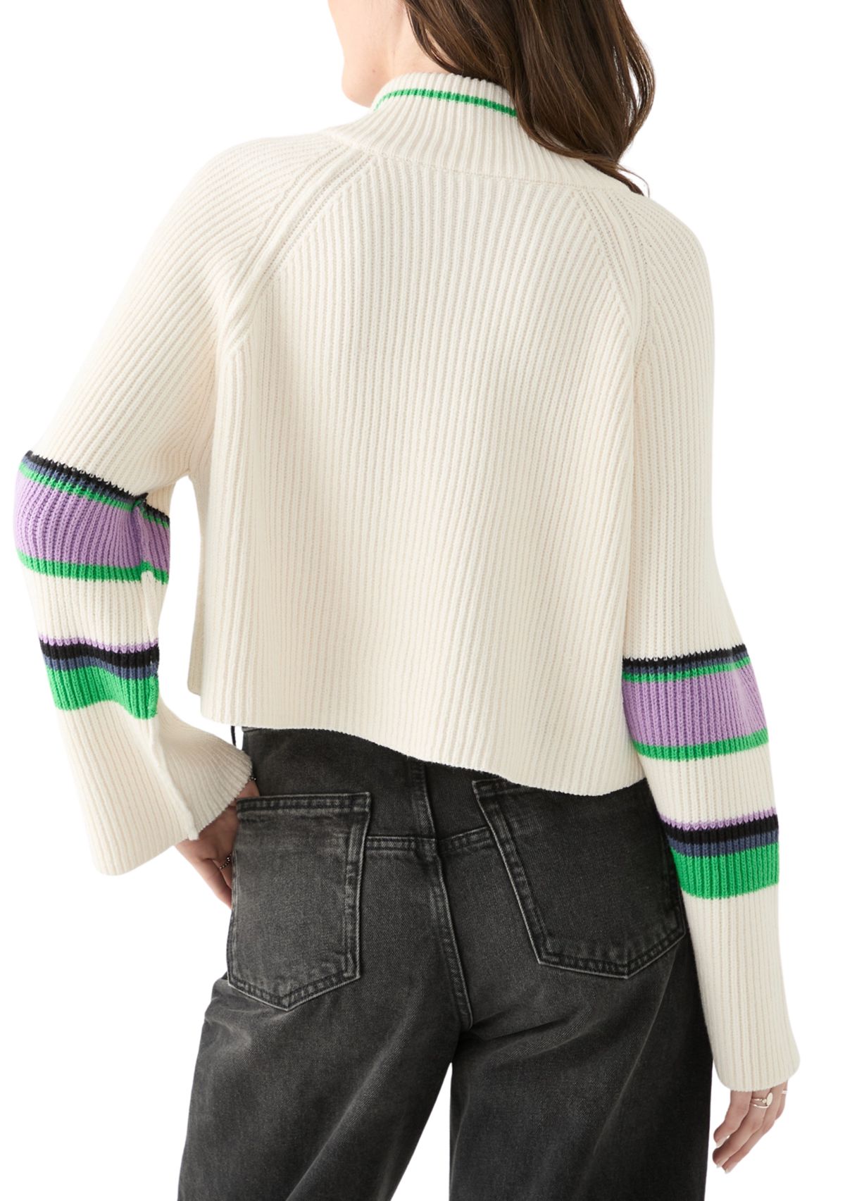 Striped Greta Half Zip Pullover