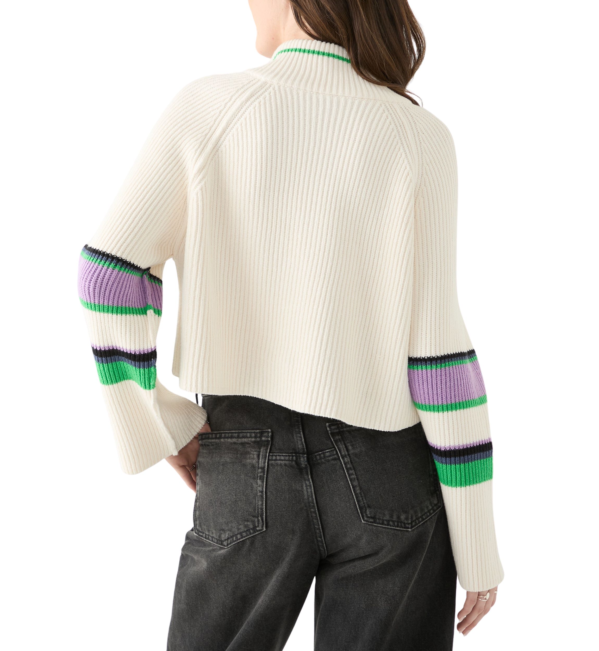 Striped Greta Half Zip Pullover