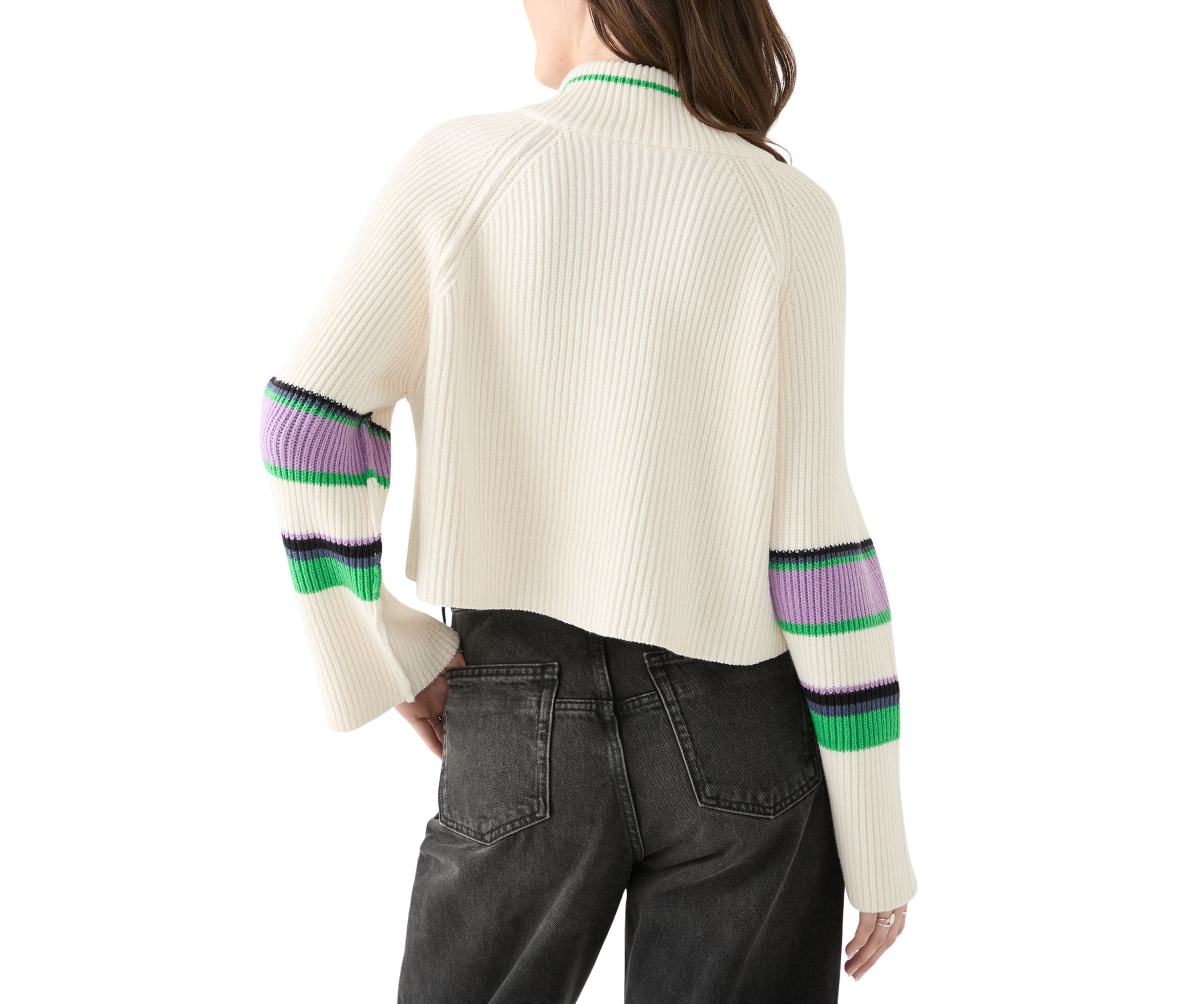 Striped Greta Half Zip Pullover