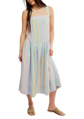 Free People Women's Primavera Stripe Cotton Midi Dress