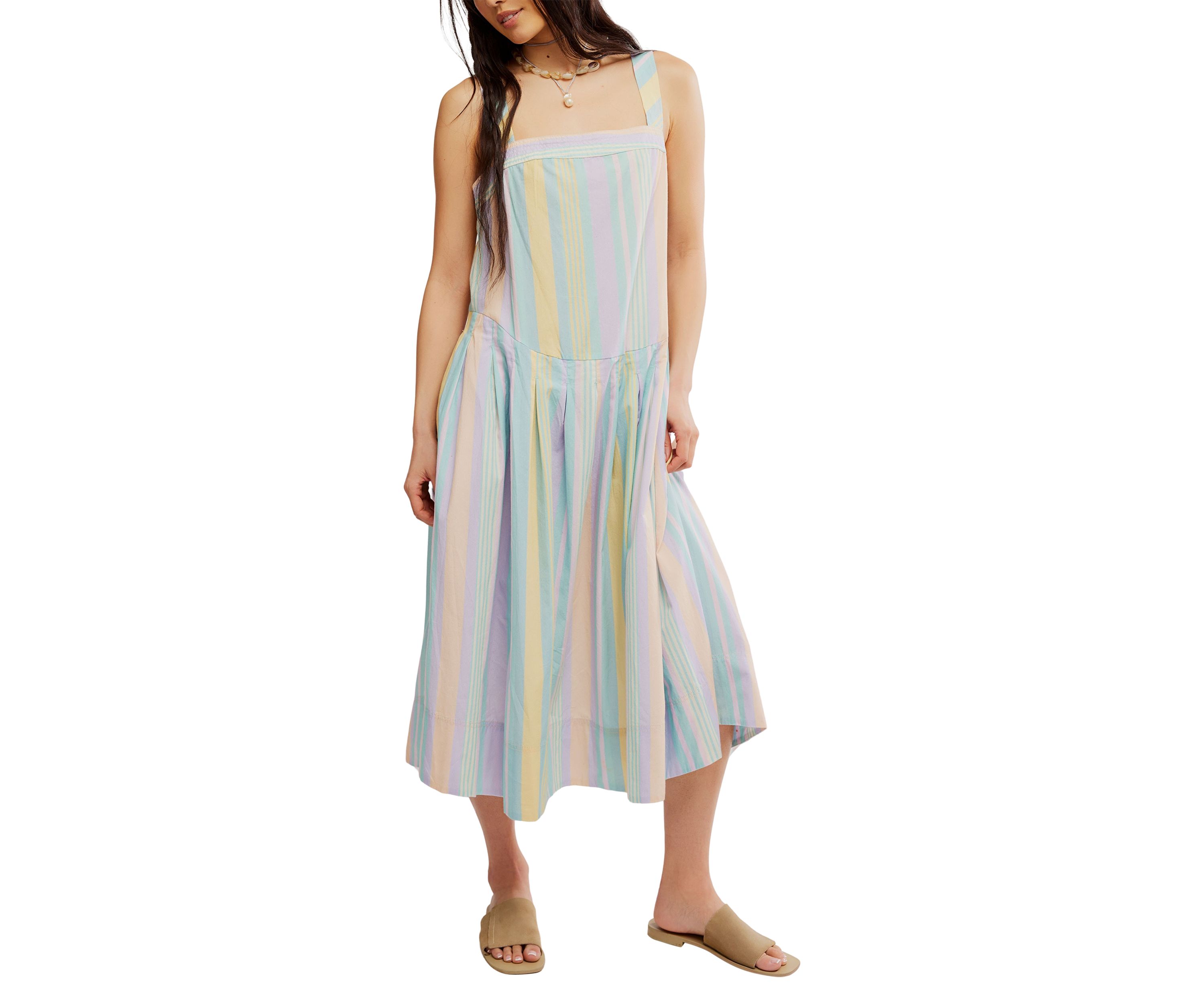 Primavera Stripe Cotton Midi Dress