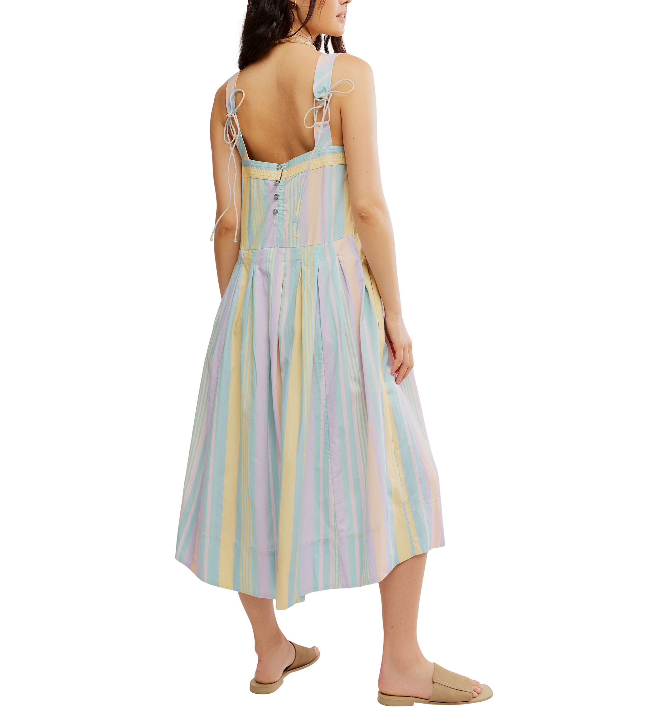 Primavera Stripe Cotton Midi Dress