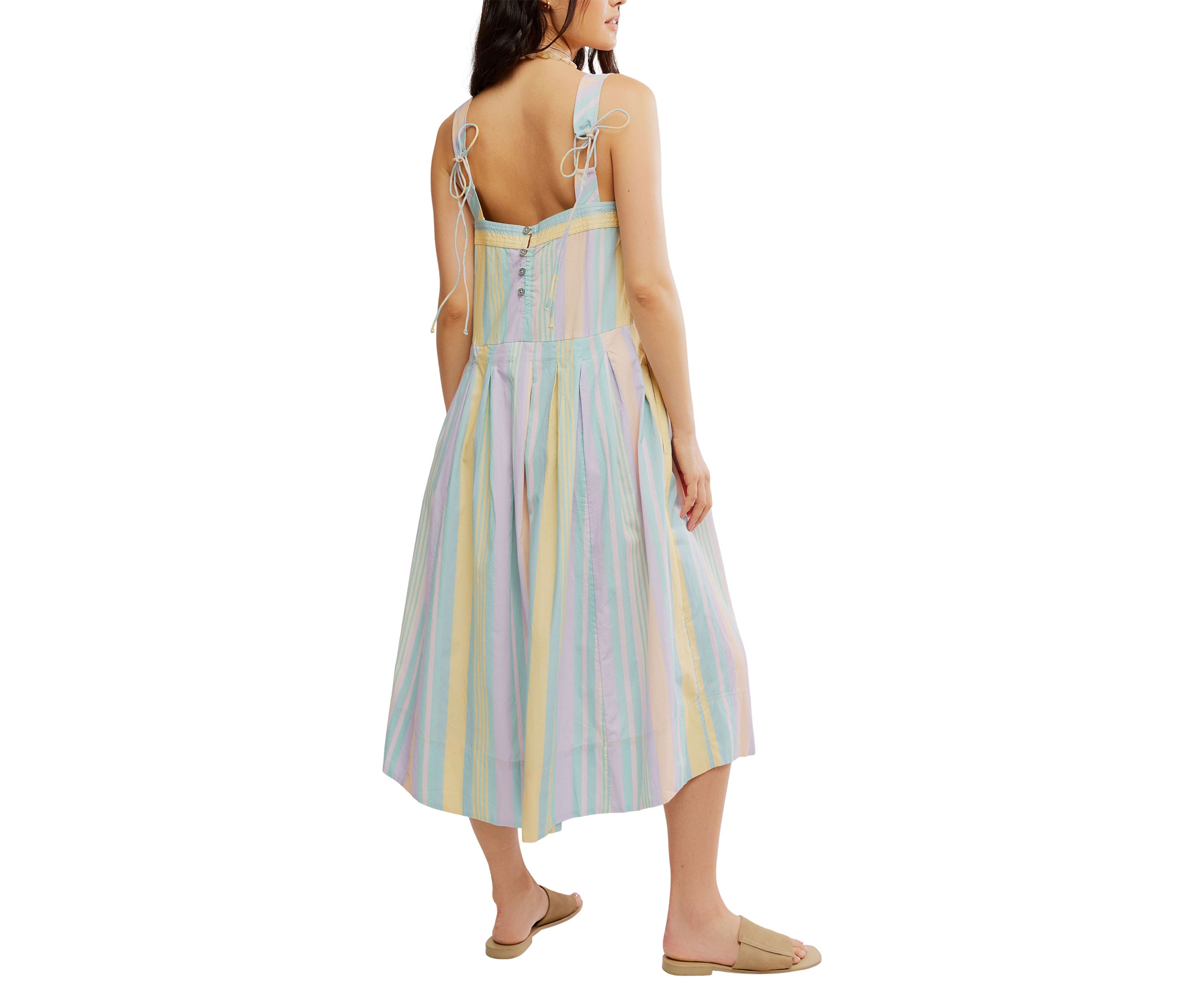 Primavera Stripe Cotton Midi Dress