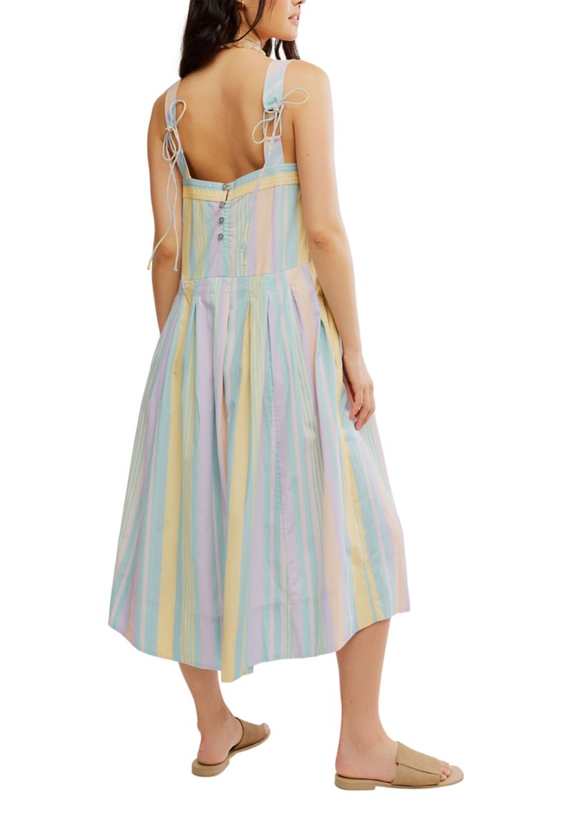 Primavera Stripe Cotton Midi Dress
