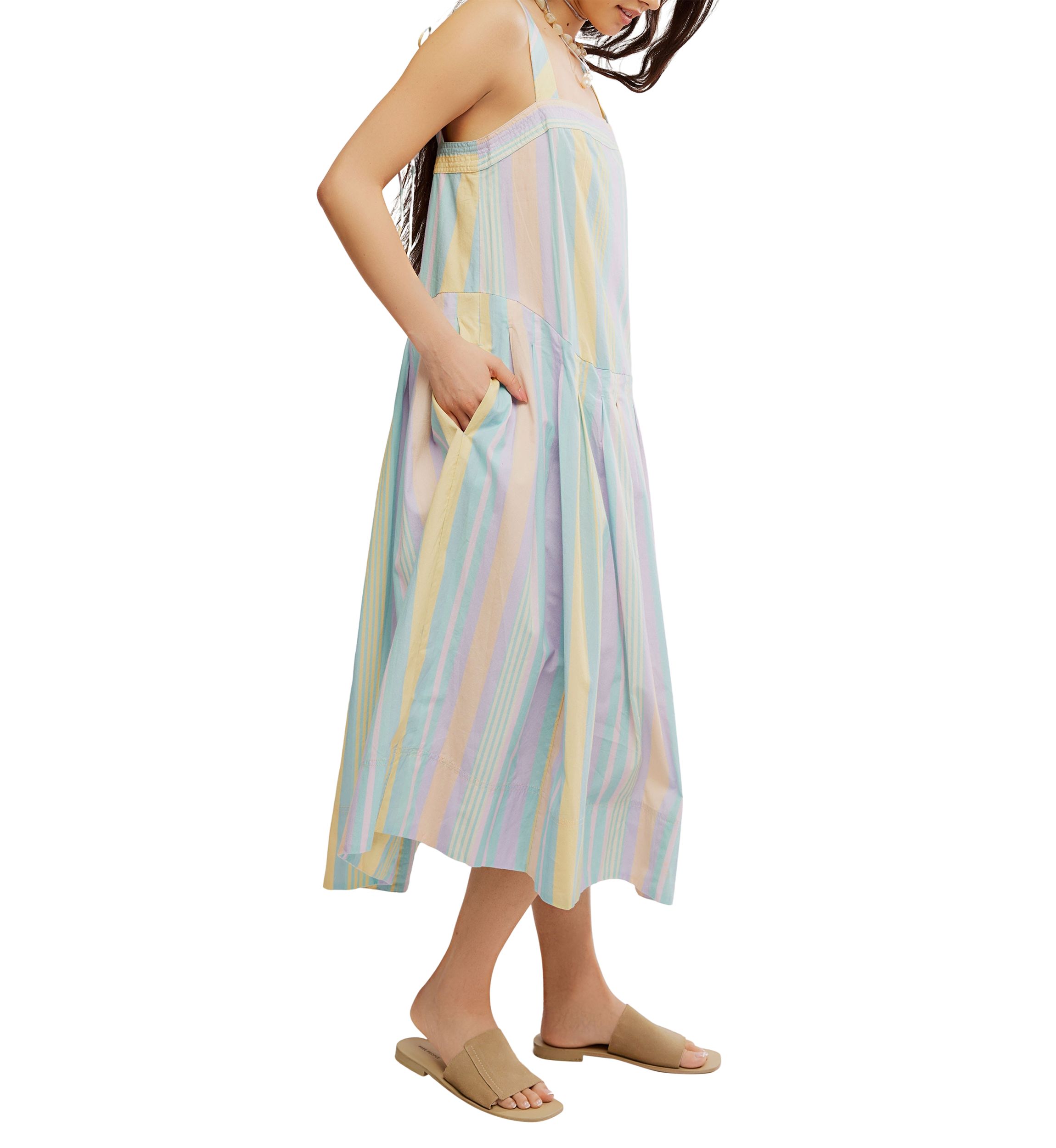Primavera Stripe Cotton Midi Dress