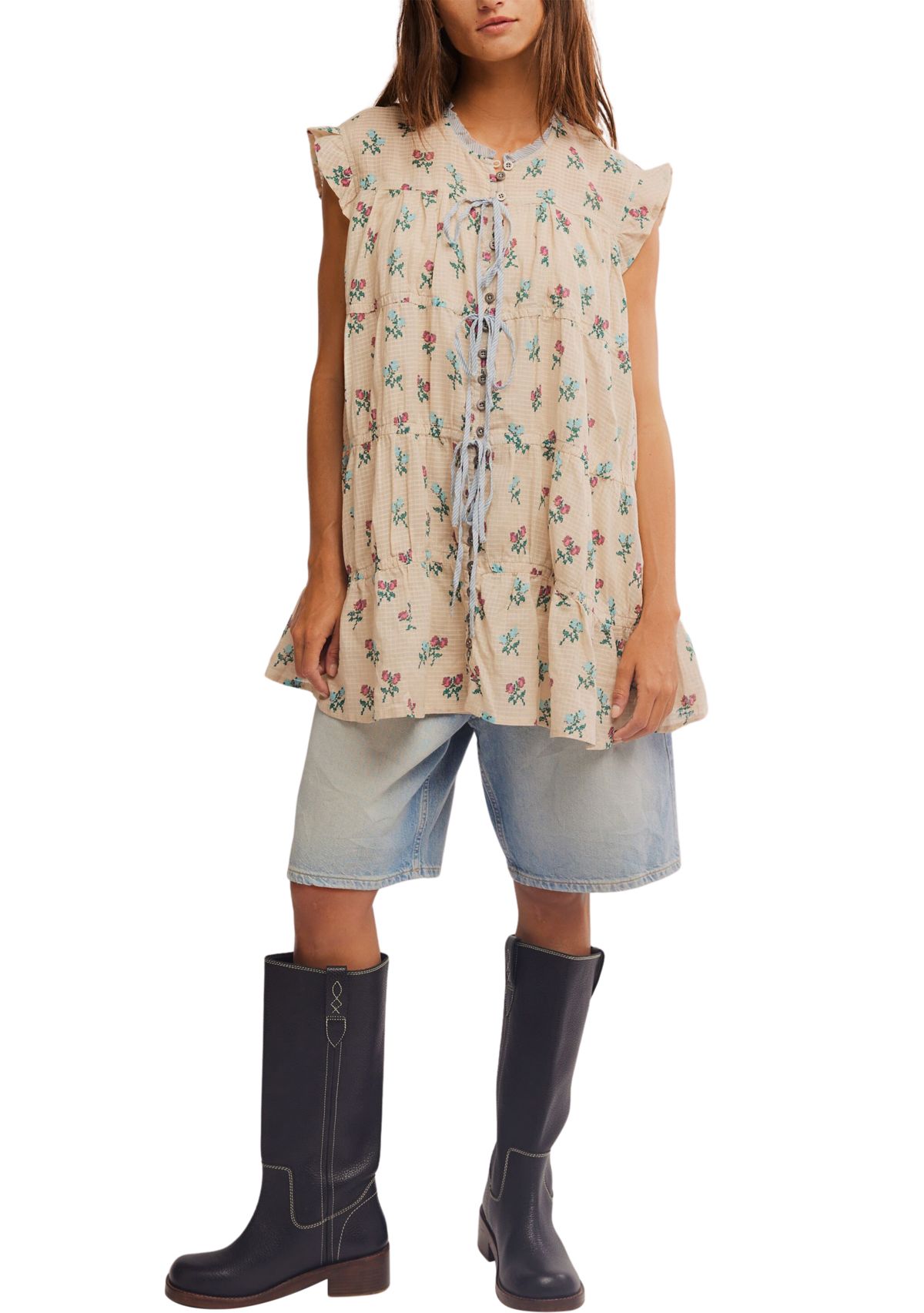 Sundown Print Tunic Dress