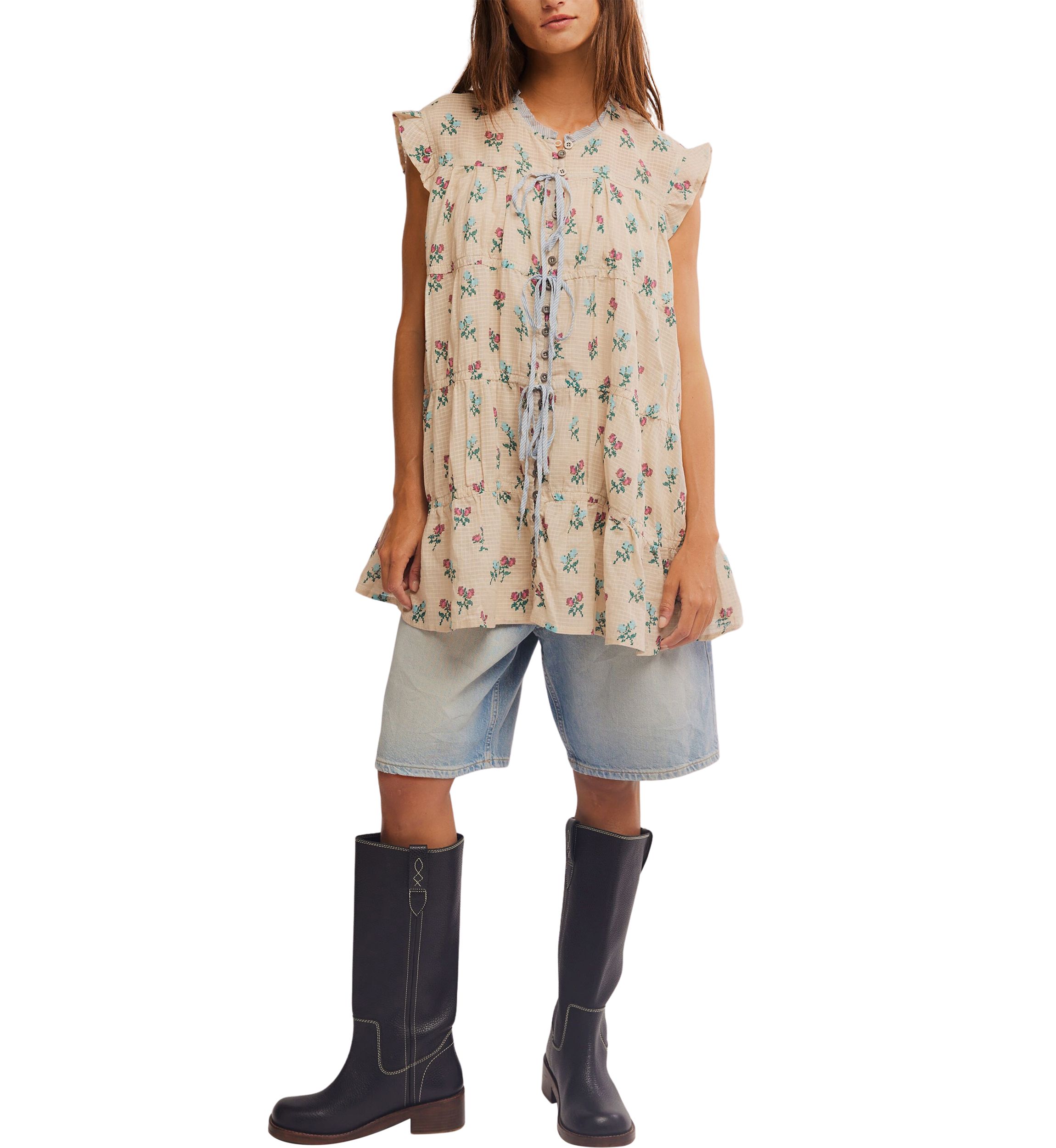 Sundown Print Tunic Dress