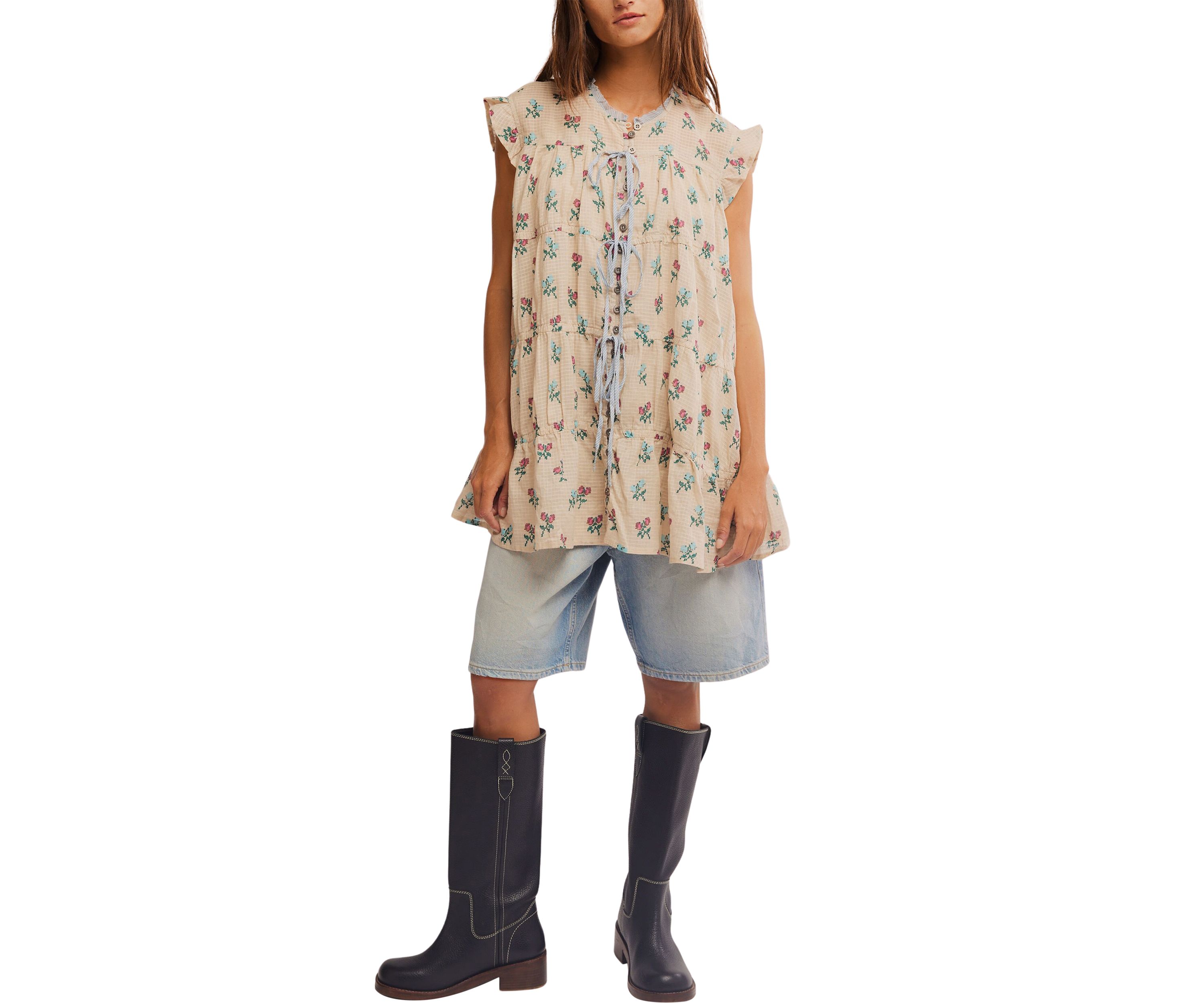 Sundown Print Tunic Dress