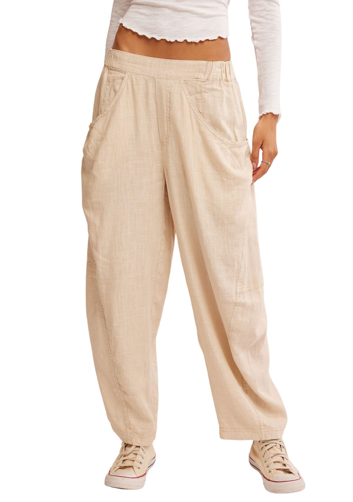 High Road Solid Pull-On Barrel Pants