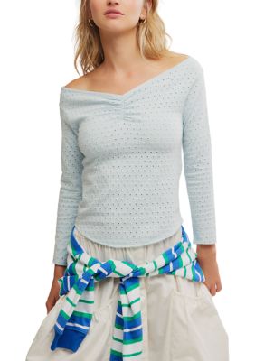 Free People Women's Gia Eyelet Top