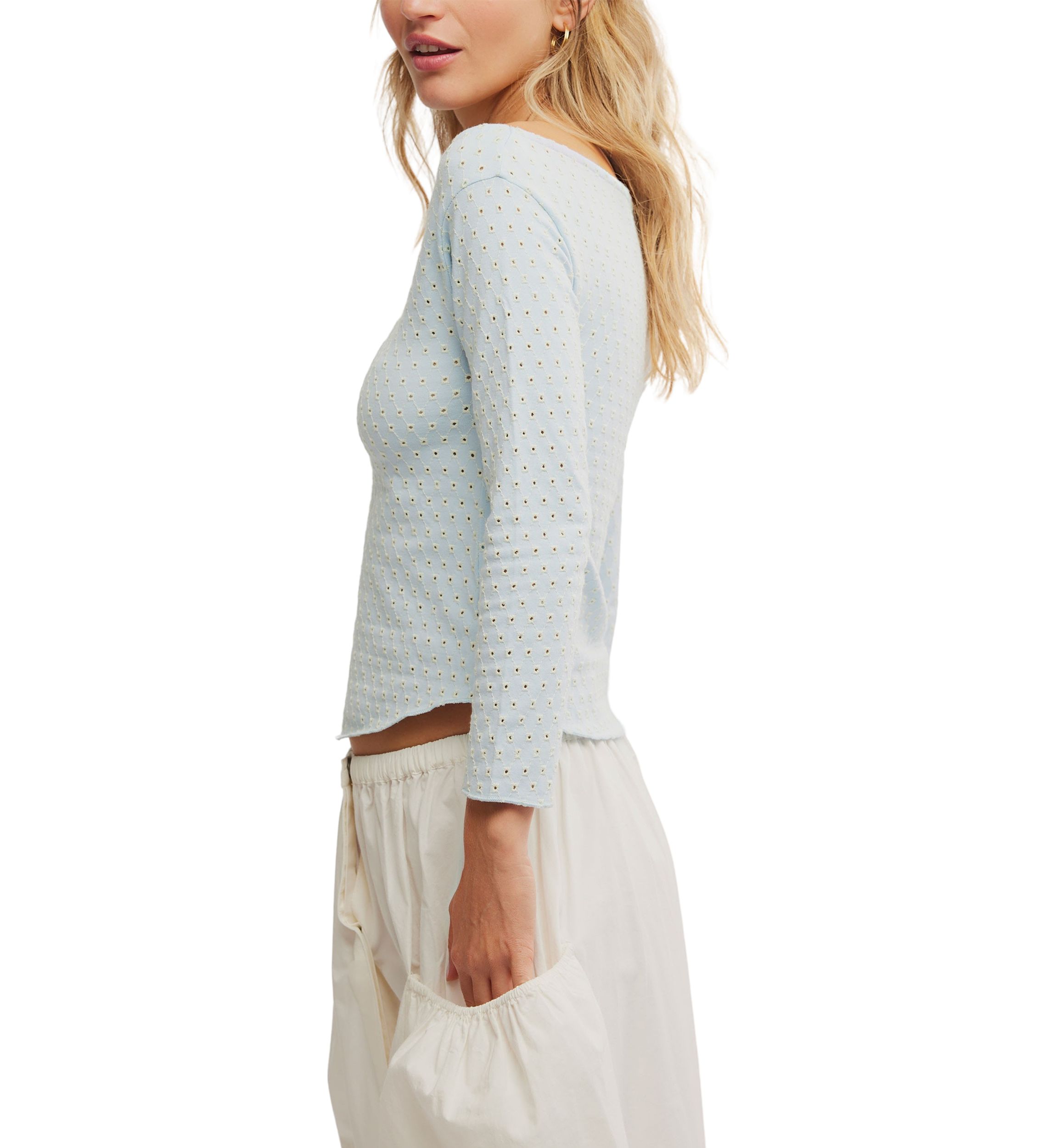 Gia Eyelet Top