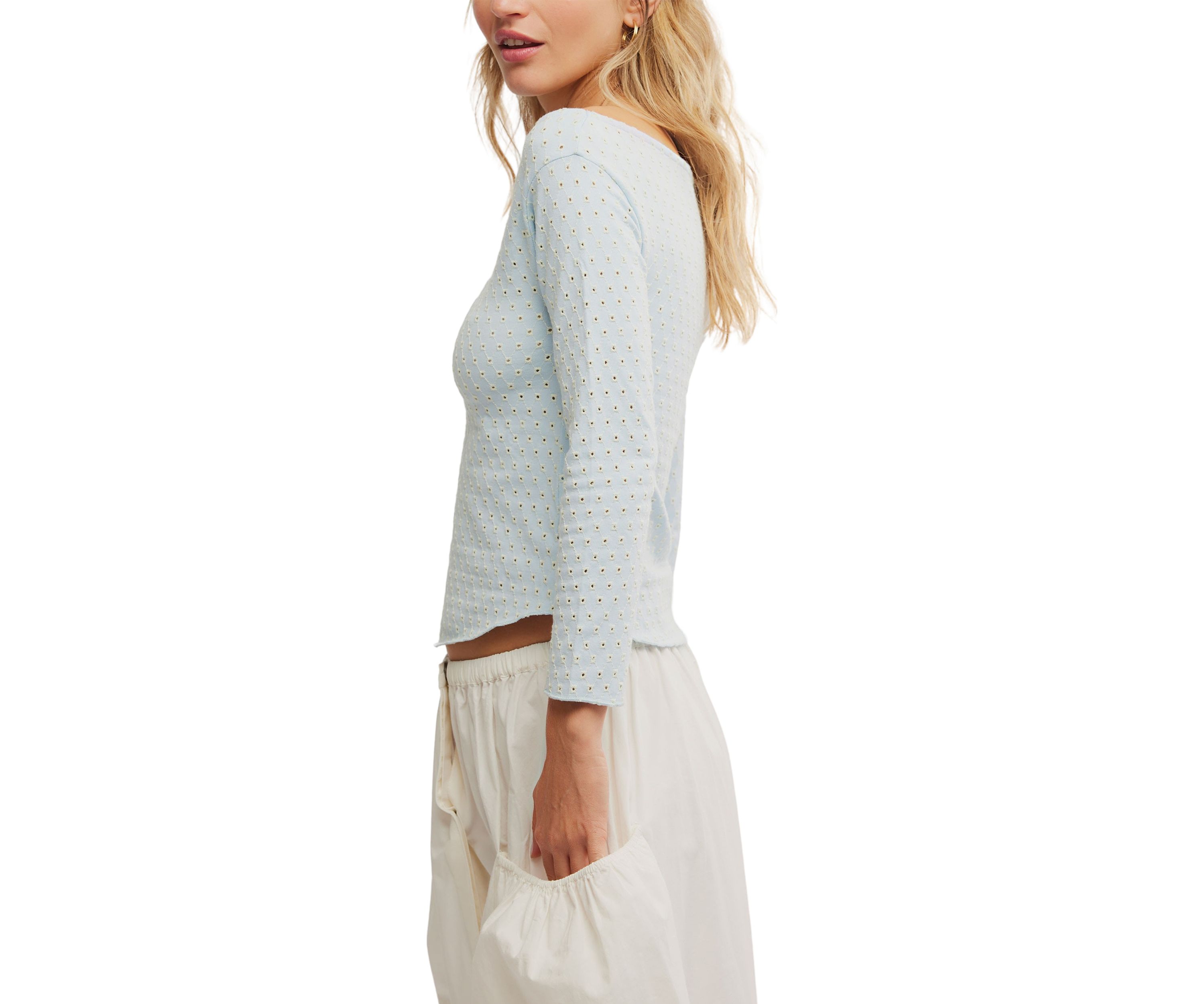 Gia Eyelet Top