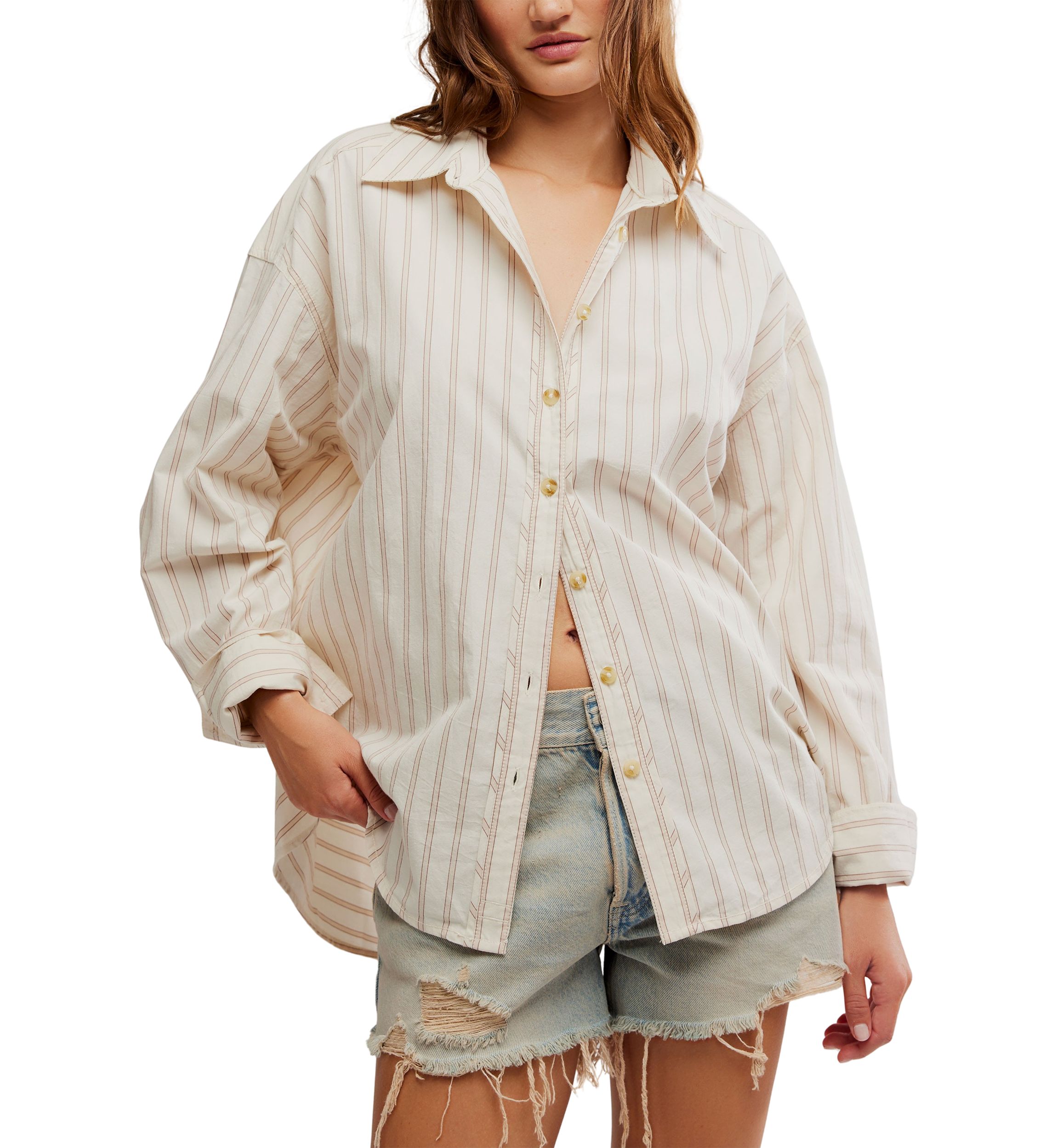 We the Free Striped Varsity Vibes Shirt
