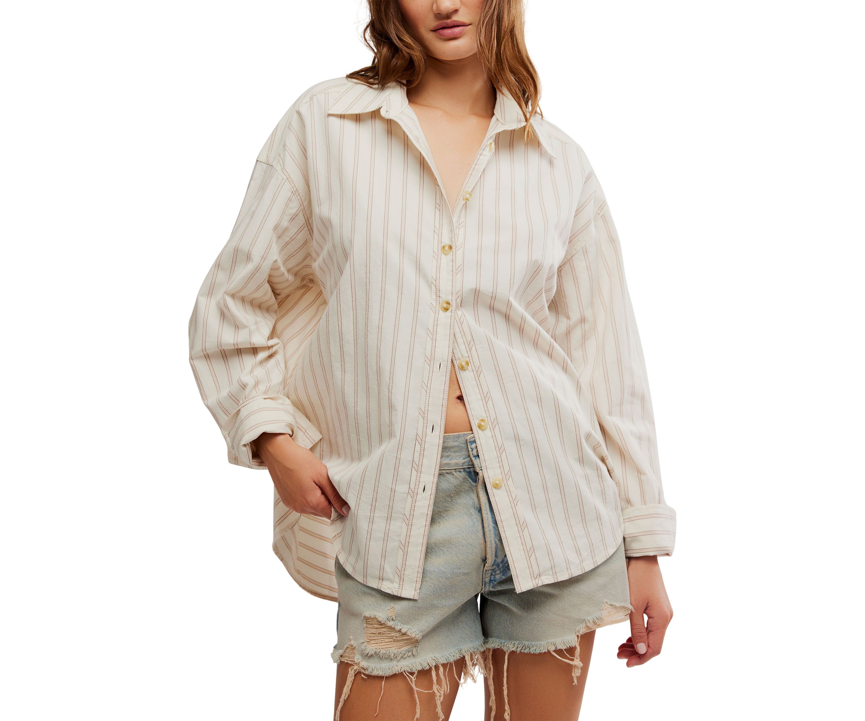 We the Free Striped Varsity Vibes Shirt