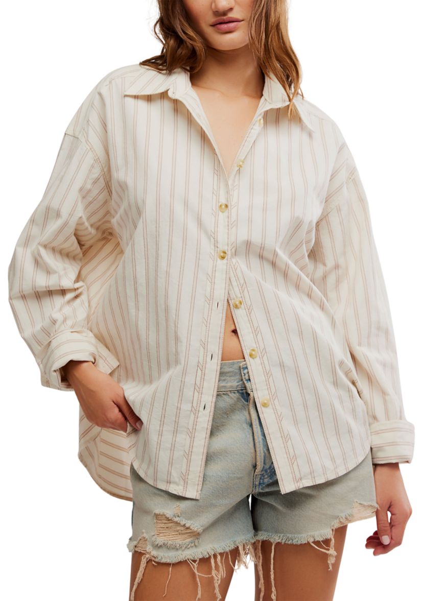 We the Free Striped Varsity Vibes Shirt