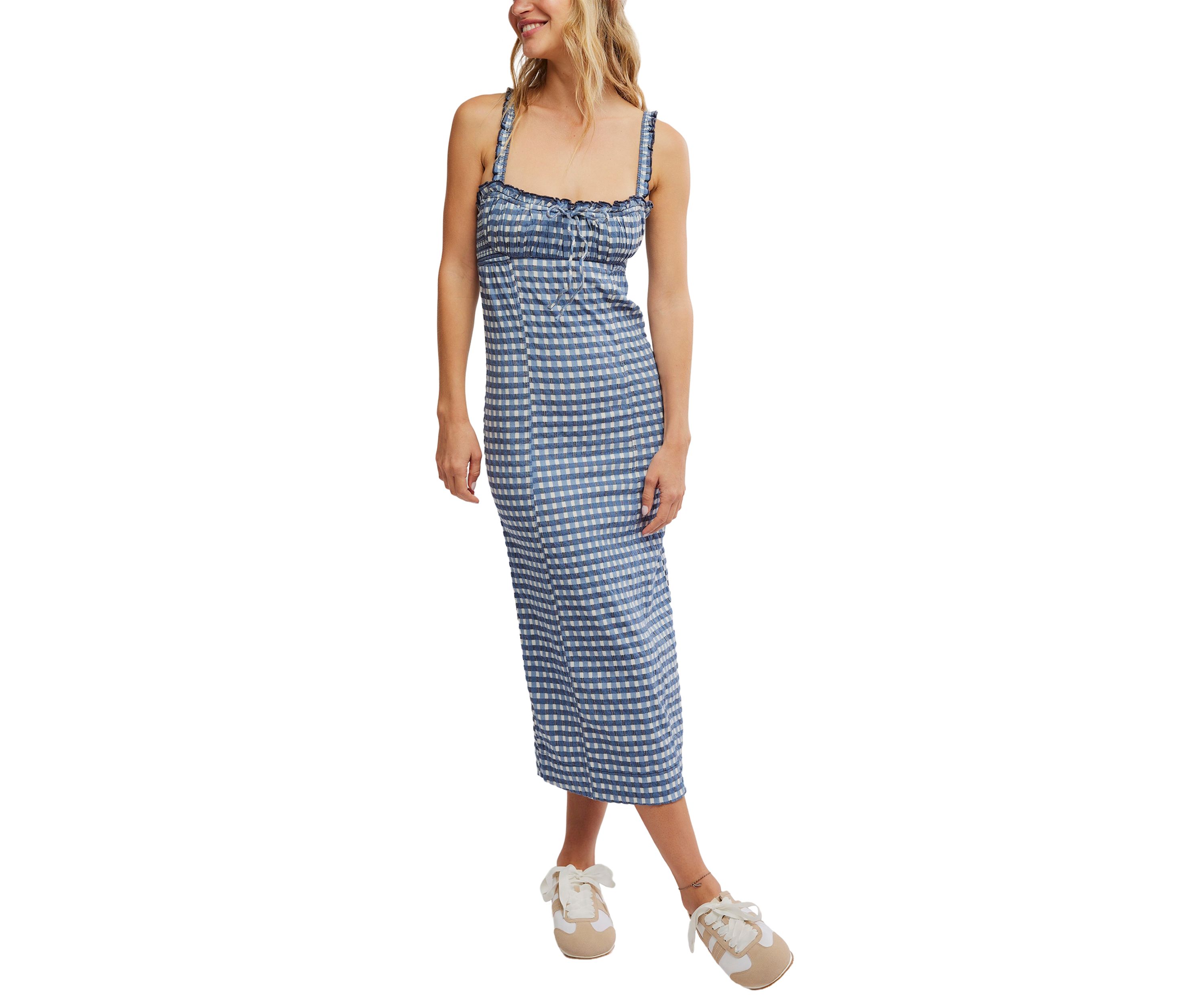 Lucinda Plaid Midi Dress