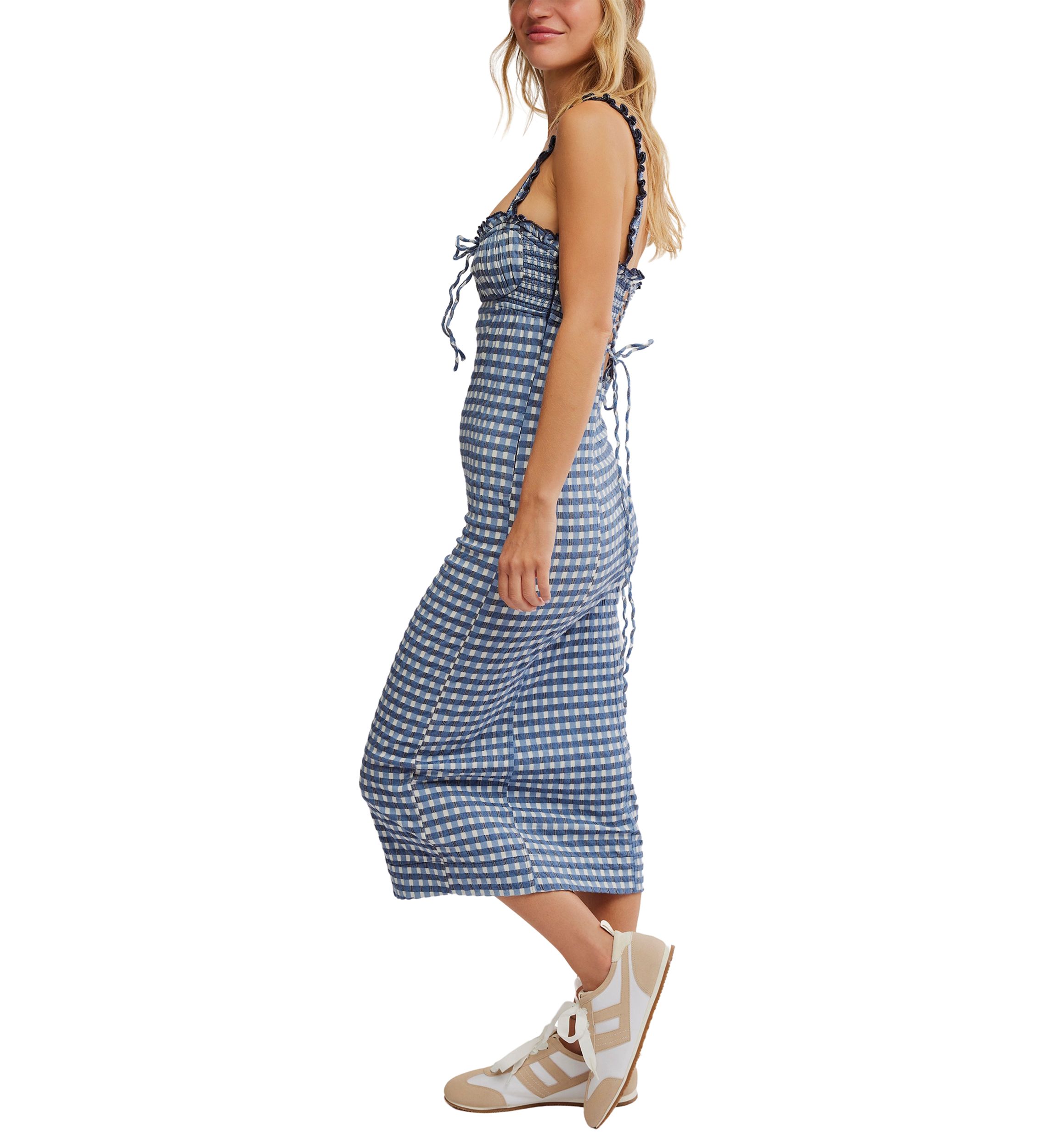 Lucinda Plaid Midi Dress