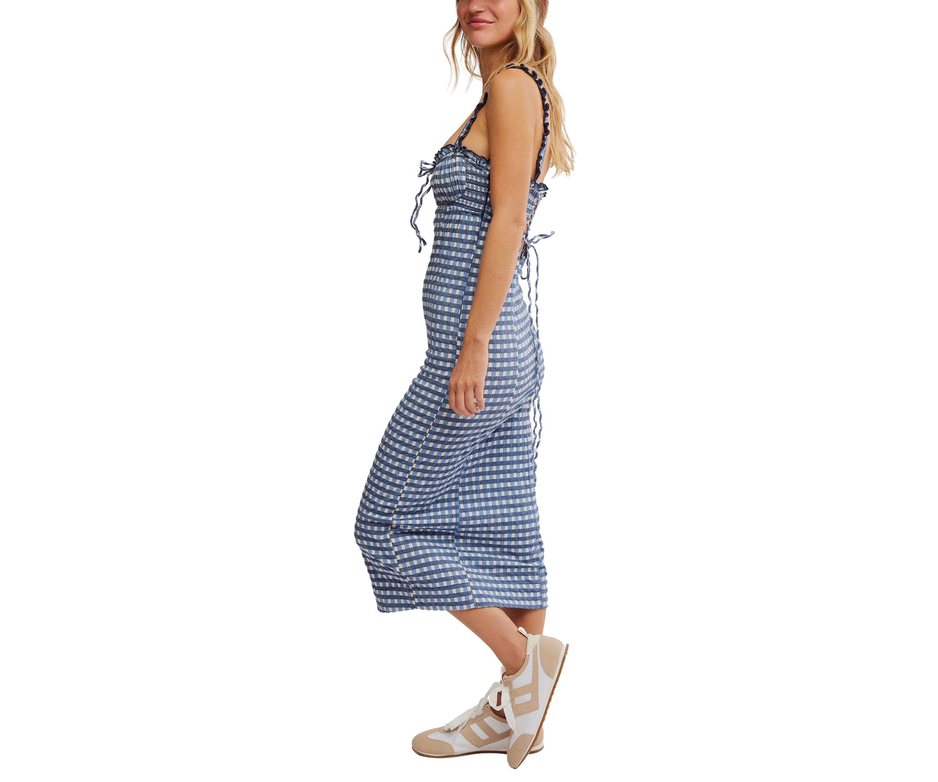 Lucinda Plaid Midi Dress